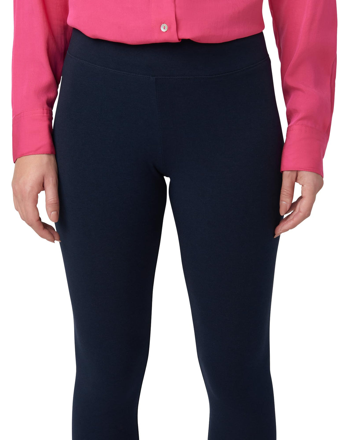 HUE Women’s Cotton Ultra Legging with Wide Waistband, Available in Capri and Legging Length
