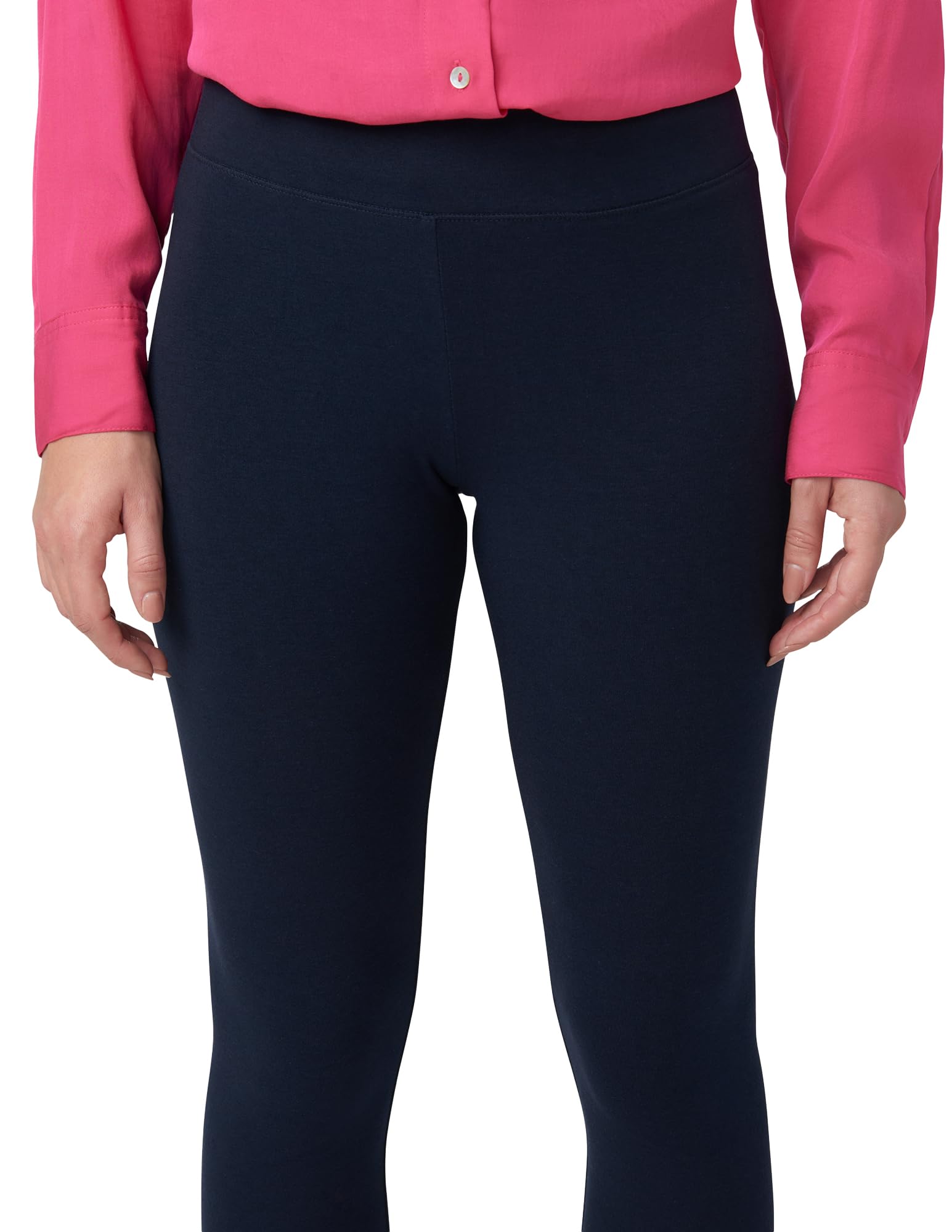 HUE Women’s Cotton Ultra Legging with Wide Waistband, Available in Capri and Legging Length