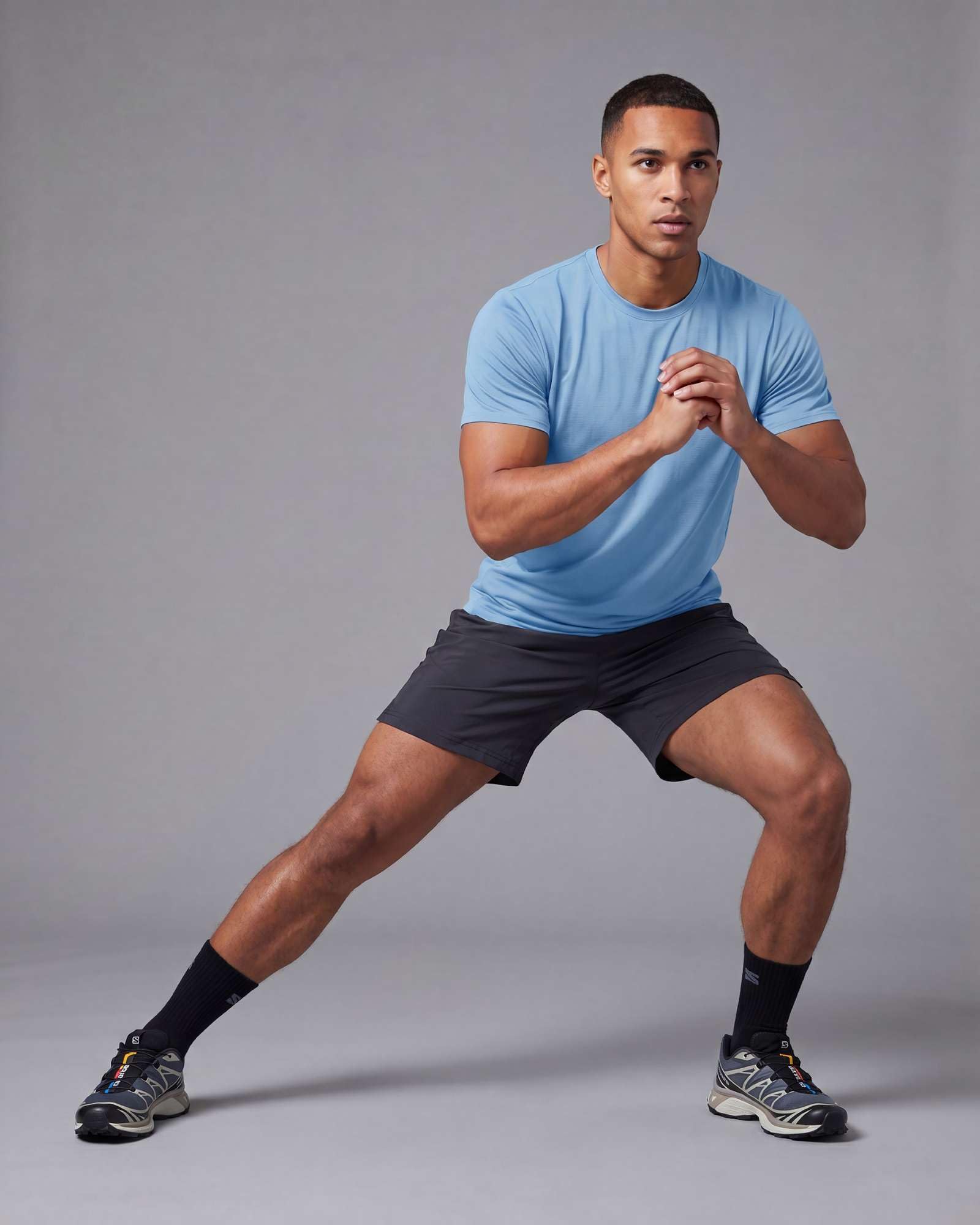 5 Pack Men's Dry Fit Short Sleeve Crew T Shirts Gym Tees Athletic Workout | Breeze Tech, Cooling Moisture Wicking Breathable, Soft Casual Workout, Running Hiking Exercise Soccer