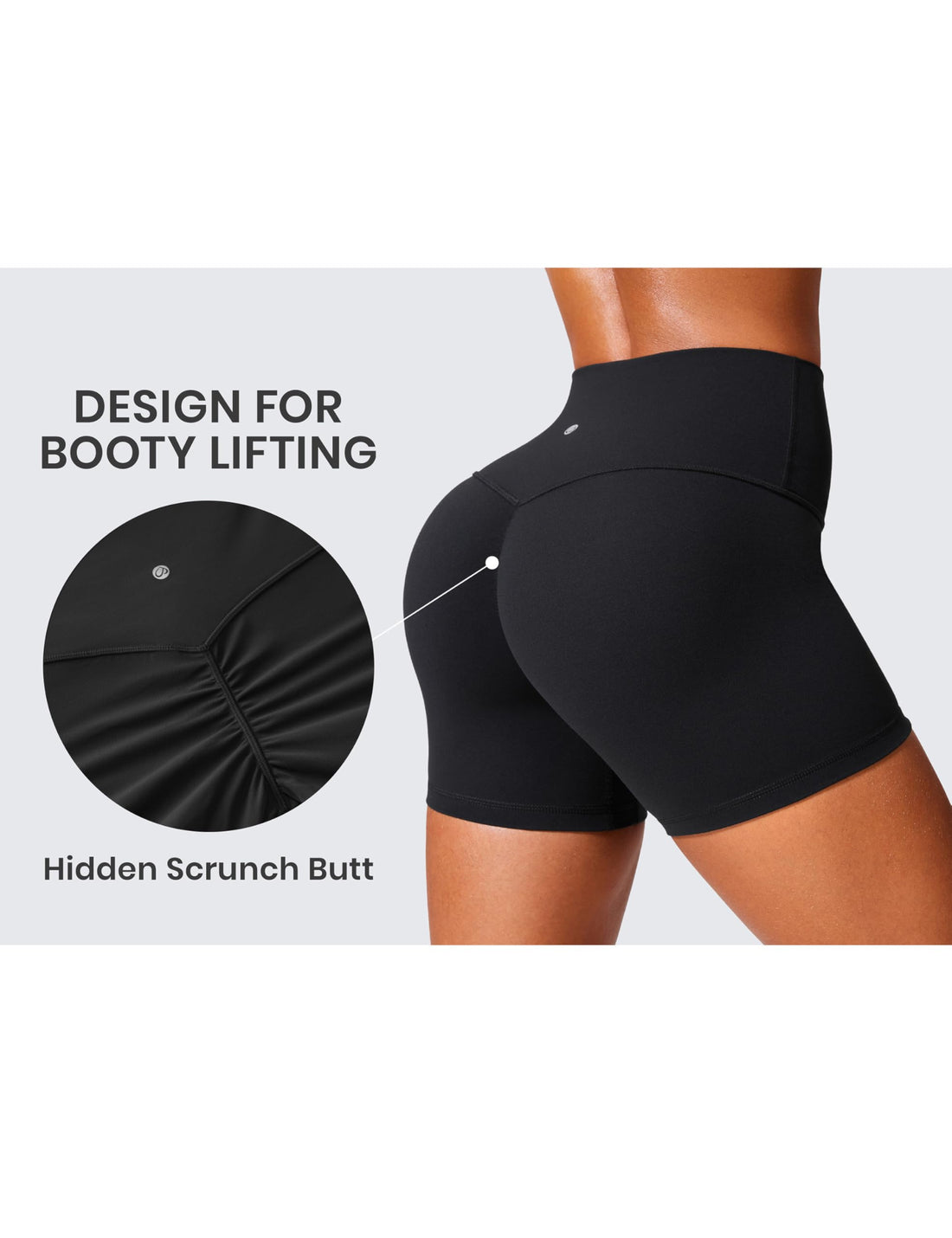 CRZ YOGA Secretsculpt Biker Shorts 4" | Booty Scrunch Butt, Butterlift, Buttery Soft, Moderate Compression, Workout, Pilates, No Front Seam, High Waist, for Women