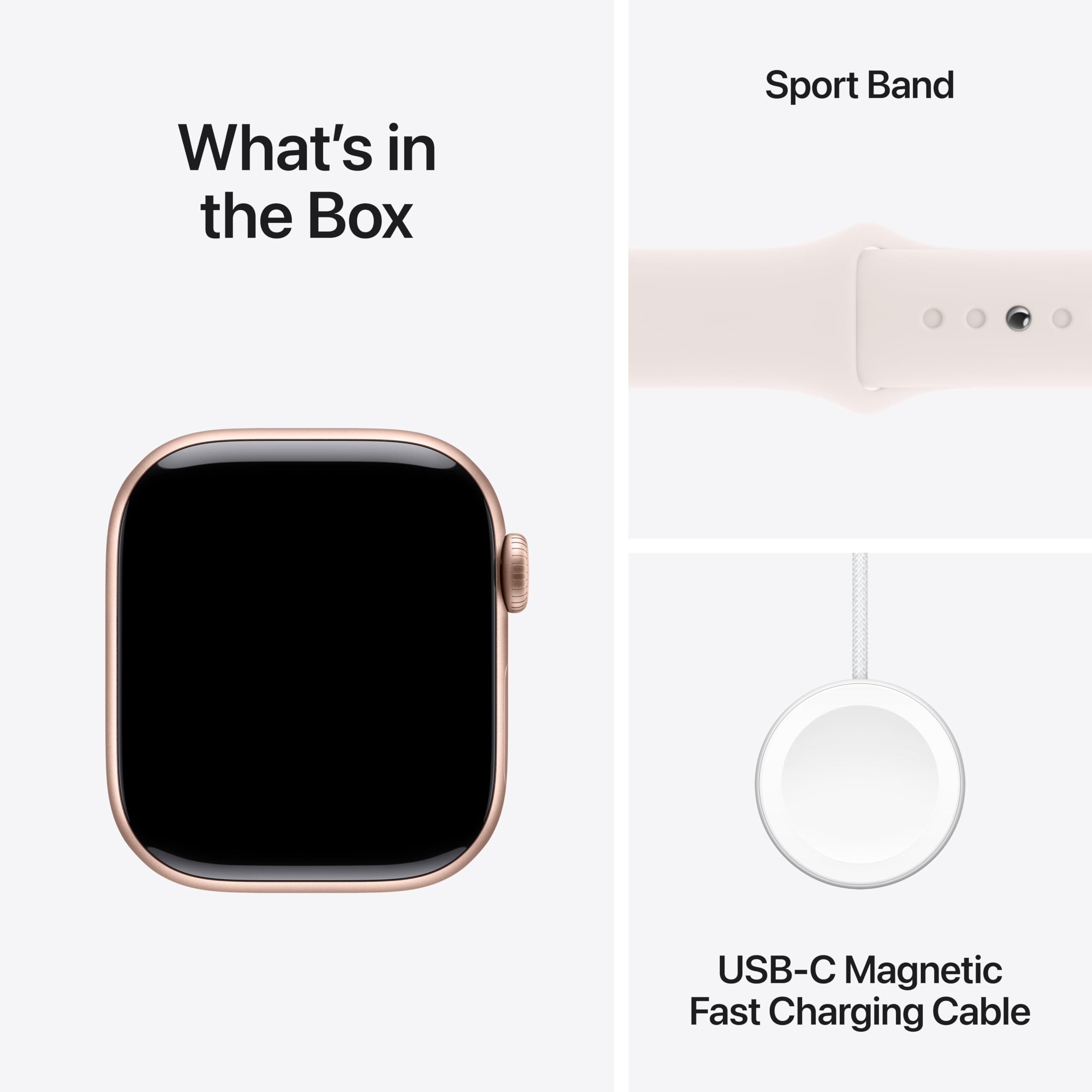 Apple Watch Series 10 [GPS 46mm case] Smartwatch with Jet Black Aluminum Case with Black Sport Band - M/L. Fitness Tracker, ECG App, Always-On Retina Display, Water Resistant