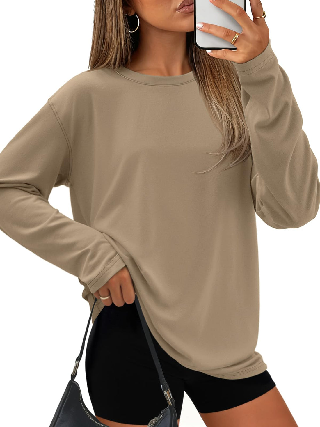 ATHMILE Womens Oversized T Shirts Casual Tee Workout Tops Gym Clothes Summer Loose Fit Short Sleeve Graphics Basic Y2K 2026