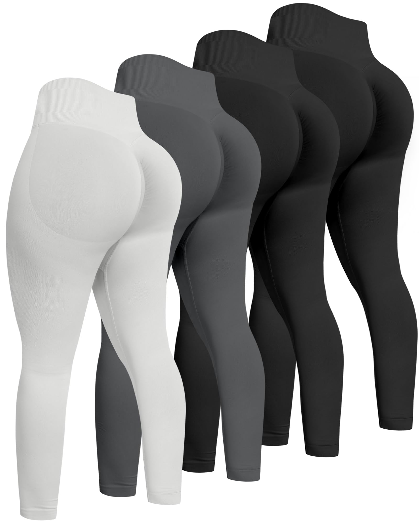 ATHVOTAR Workout Gym Leggings Women, High Waisted Seamless Butt Lifting Scrunch Butt Sports Leggings