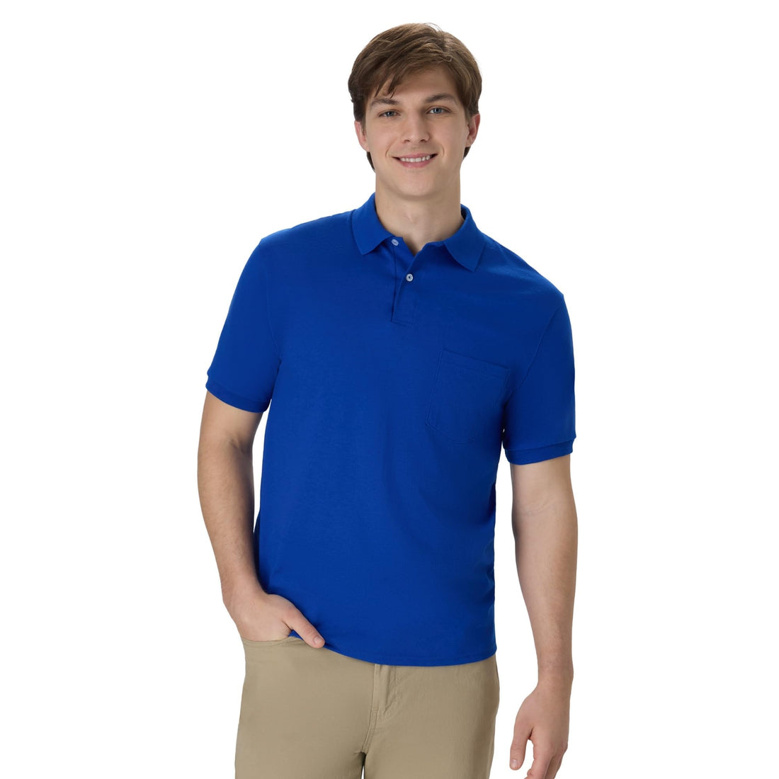 Hanes Men's Short Sleeve Jersey Pocket Polo (Pack of 2)