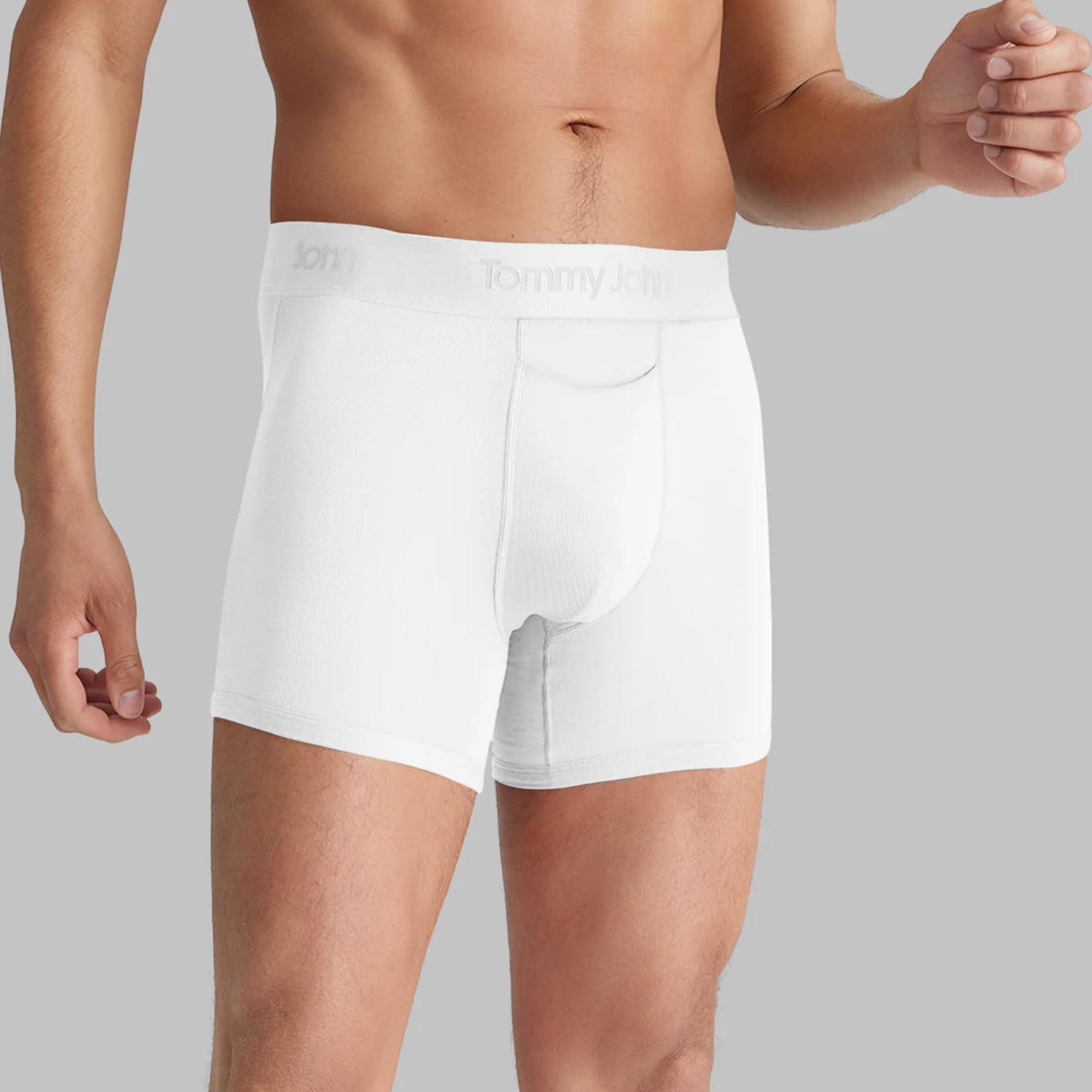 Tommy John Men's Trunk 4” Underwear, Second Skin Boxers with Supportive Contour Pouch, Soft, Breathable Stretch Fabric Boxers
