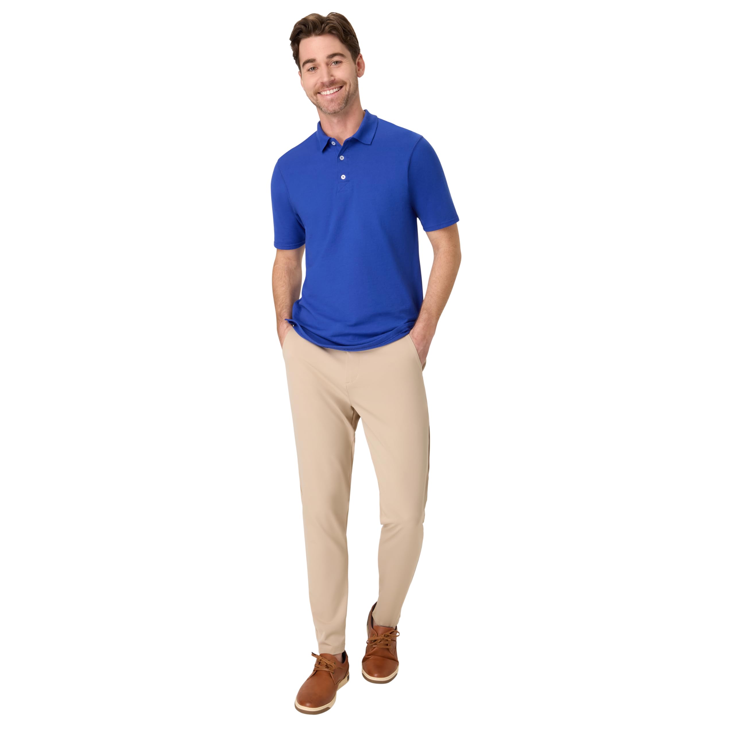 Hanes mens X-temp Performance Polo, Cotton Blend Sport Shirt for Men With Odor Control