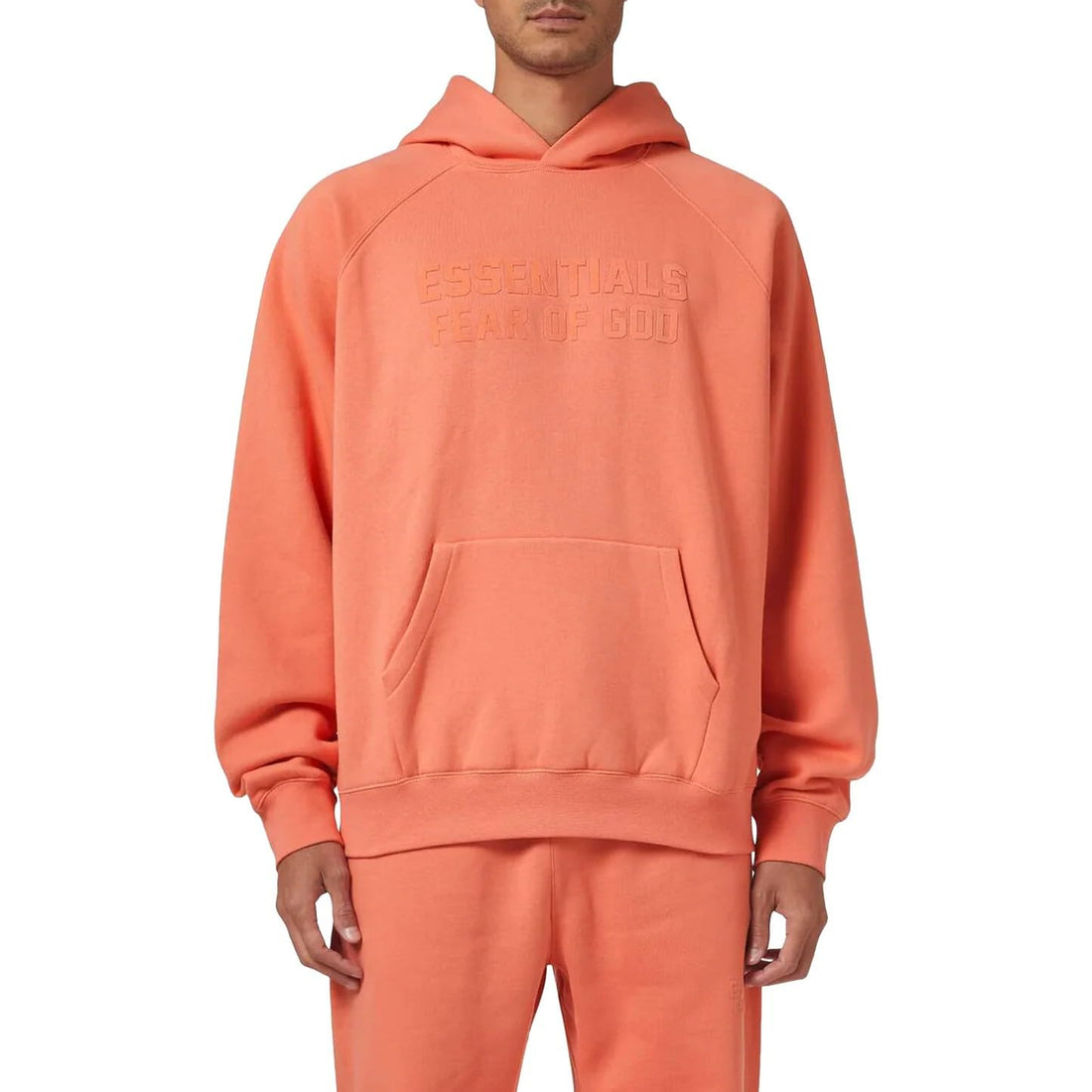 Essentials Basic Pullover Hoodie, Cotton Blend, Adult Oversized Men Size, One Size Down