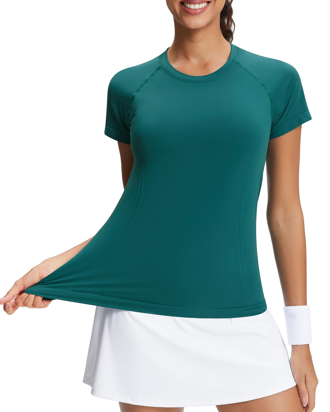 Stelle Womens Workout Tops Short Sleeve Seamless Athletic Shirts Yoga Gym Running T-Shirts