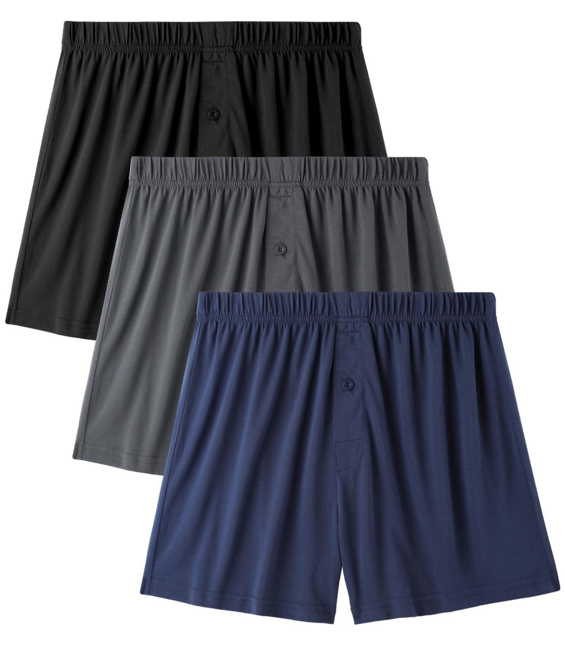BAMBOO COOL Mens Boxers Durable Comfortable Boxer Shorts for Men Loose Ultra-Soft Men's Underwear (3 or 5 Pack)