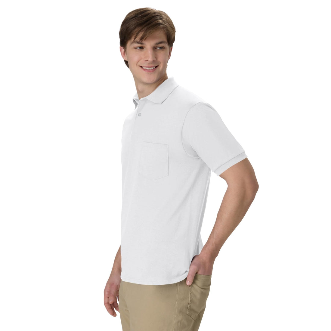 Hanes Men's Short Sleeve Jersey Pocket Polo (Pack of 2)