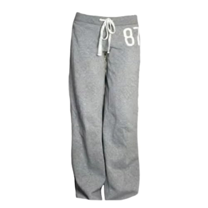 Vhitler Cute Jersey Pajama Pants Y2k Low Rise Pj Pants Wide Leg Drawstring Pants Preppy Aesthetic Lounge Pants Grunge Pants