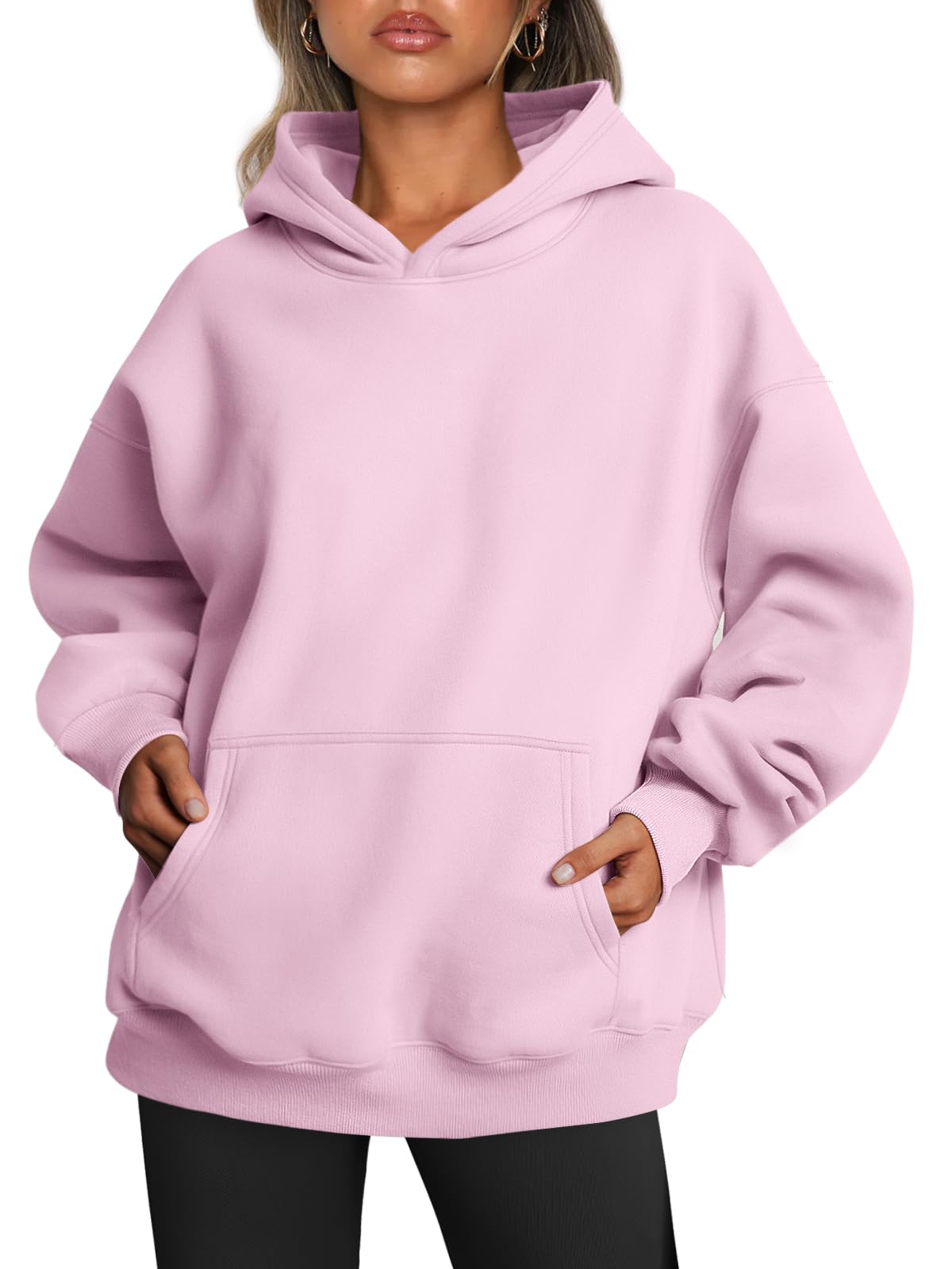 Trendy Queen Women Oversized Hoodies Fall Outfits | Gentle Skin Feel, Aesthetic Drop Shoulder, Large Kangaroo Pocket, Seamless Daily Outfit Match