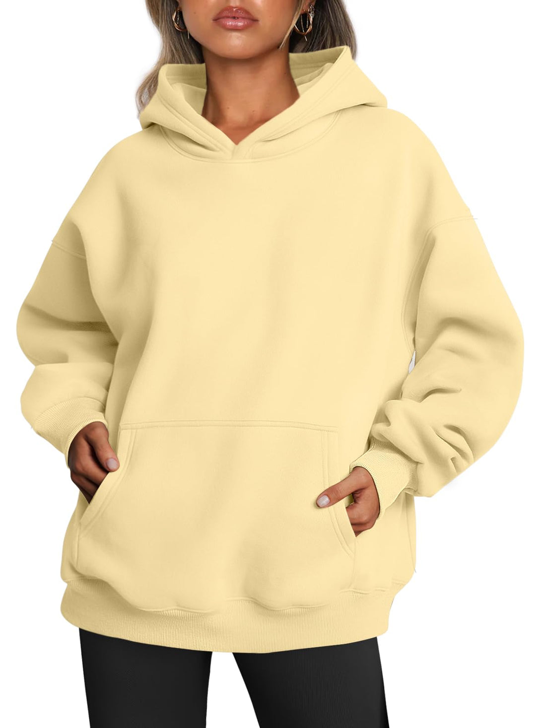 Trendy Queen Women Oversized Hoodies Fall Outfits | Gentle Skin Feel, Aesthetic Drop Shoulder, Large Kangaroo Pocket, Seamless Daily Outfit Match