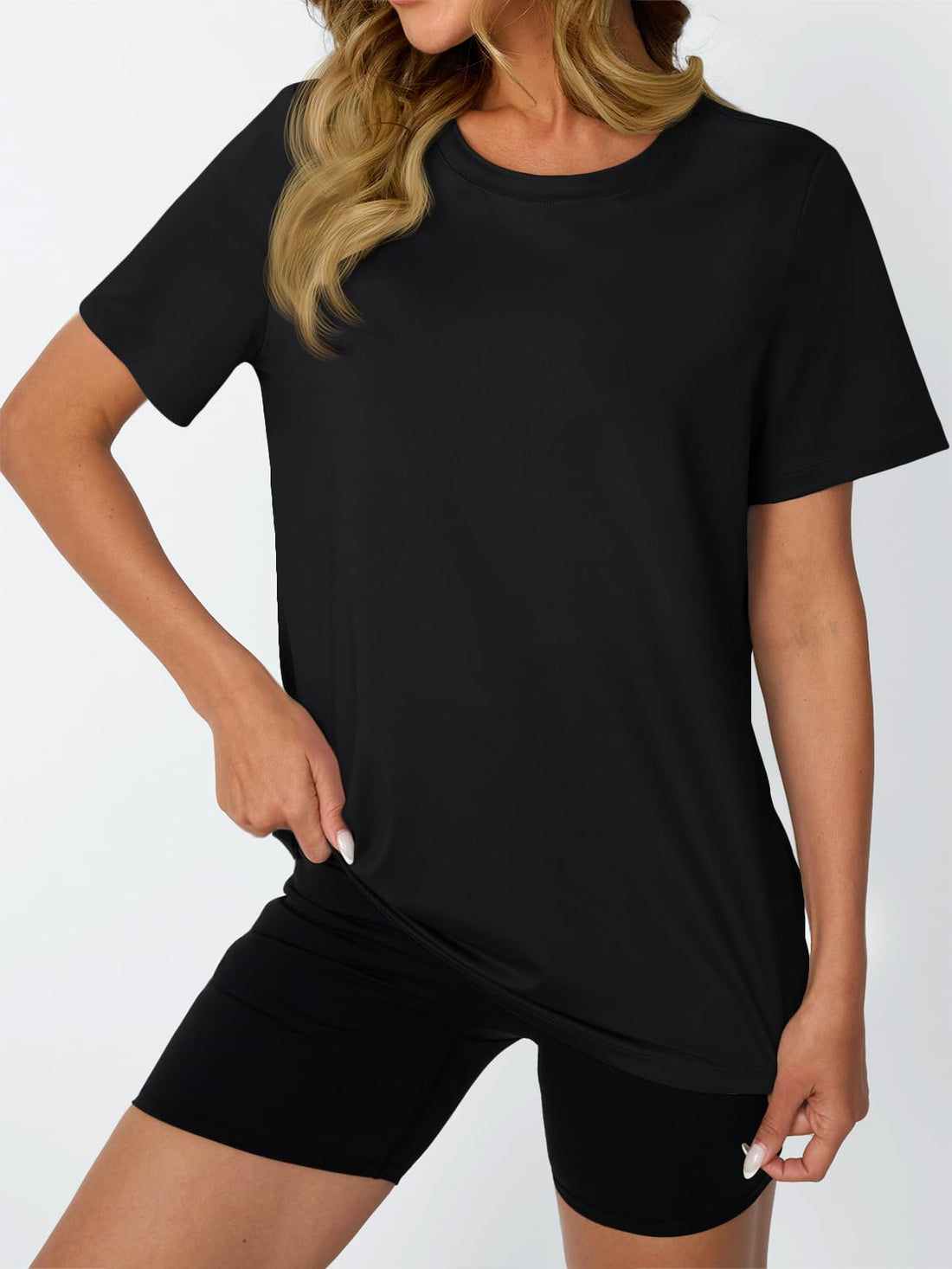 AUTOMET Women's Workout Shirts Short Sleeve Tops for Running Hiking Gym Athletic