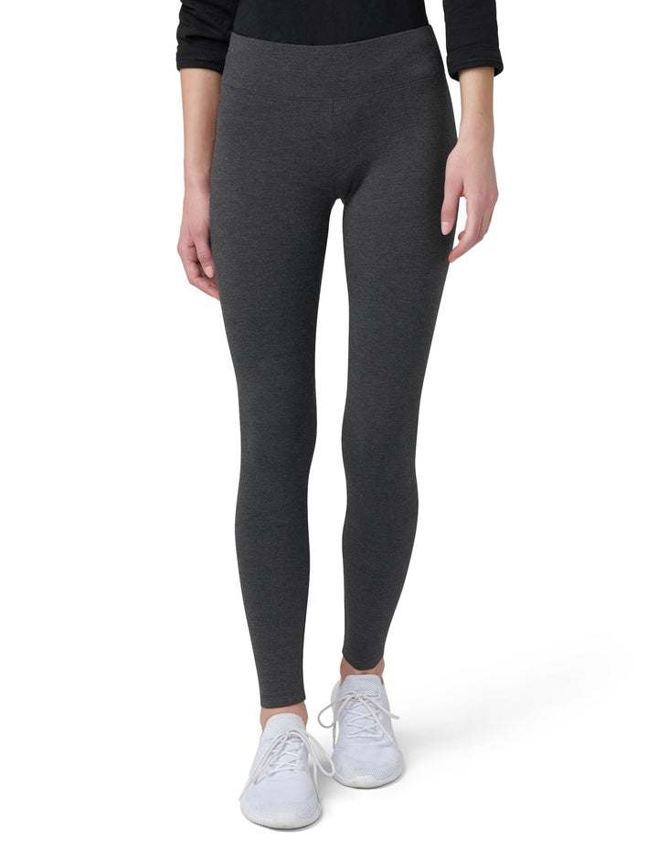 HUE Women’s Cotton Ultra Legging with Wide Waistband, Available in Capri and Legging Length