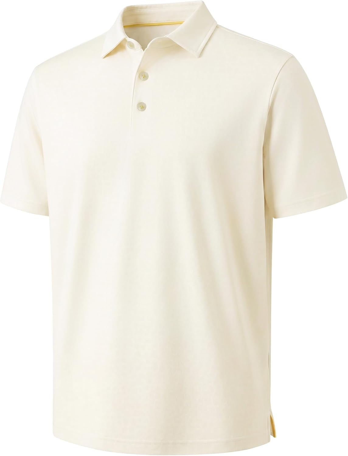 Mens Polo Shirts Short Sleeve Jacquard Casual Nylon Blend Solid Stylish Dry Fit Performance Collared Golf Polo Shirts for Men