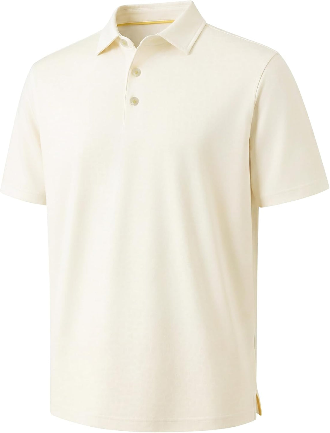 Mens Polo Shirts Short Sleeve Jacquard Casual Nylon Blend Solid Stylish Dry Fit Performance Collared Golf Polo Shirts for Men