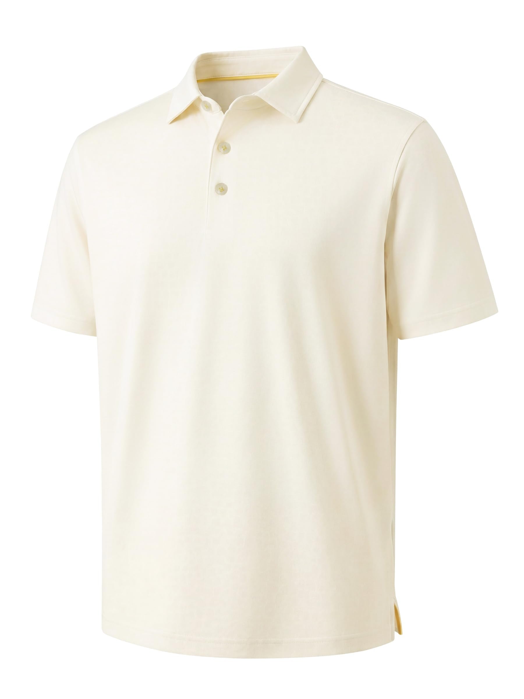 Mens Polo Shirts Short Sleeve Jacquard Casual Nylon Blend Solid Stylish Dry Fit Performance Collared Golf Polo Shirts for Men