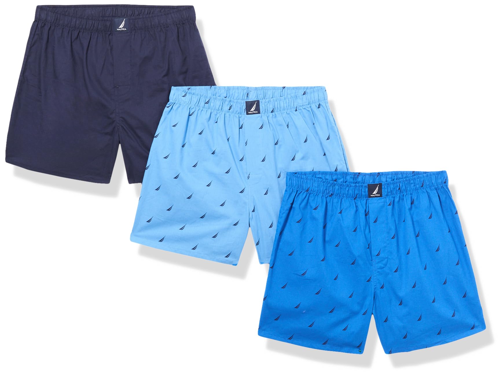 Nautica Men's Classic Cotton 3-Pack Woven Boxers