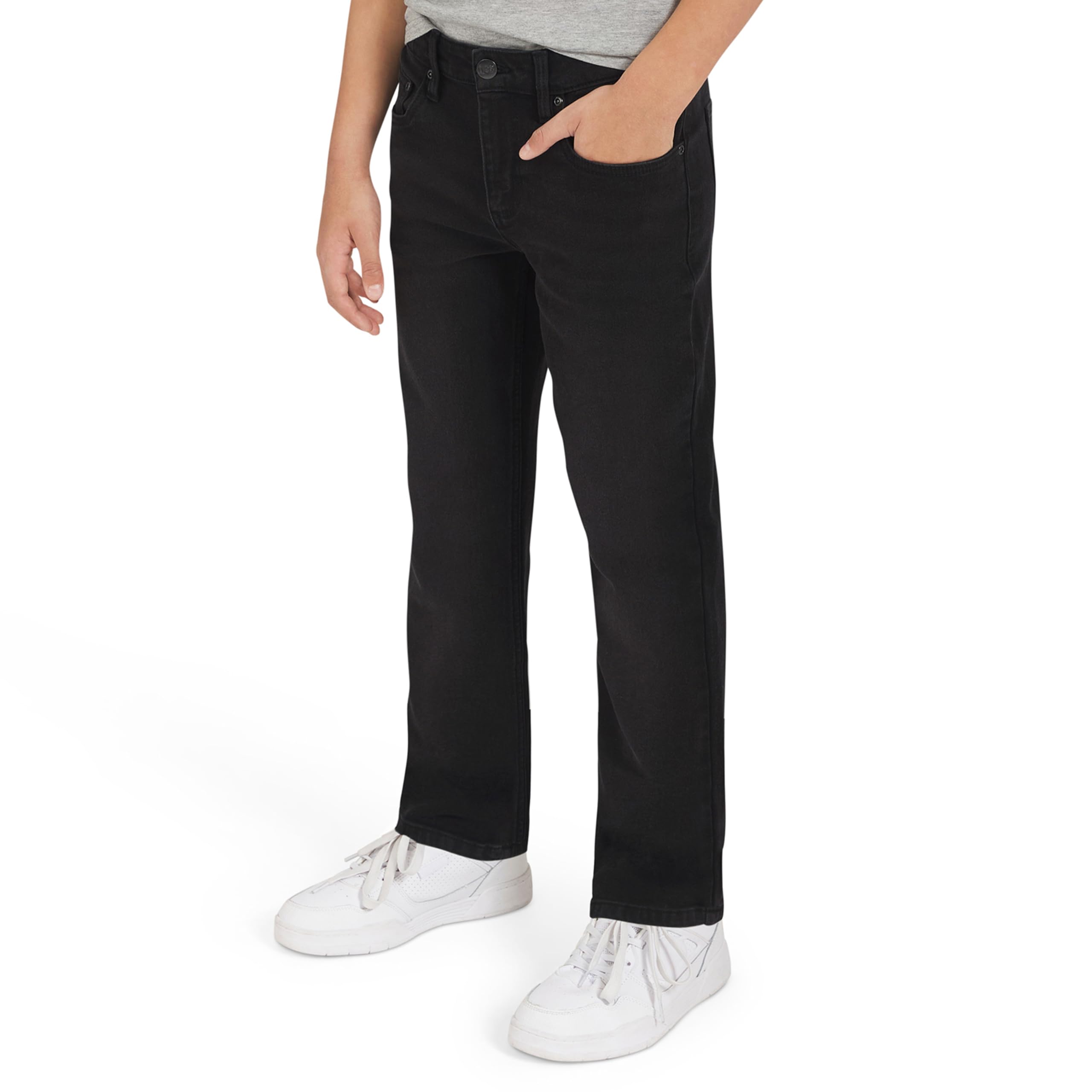 Lee Boys' 5 Pocket Loose Fit Stretch Waist Denim Jeans