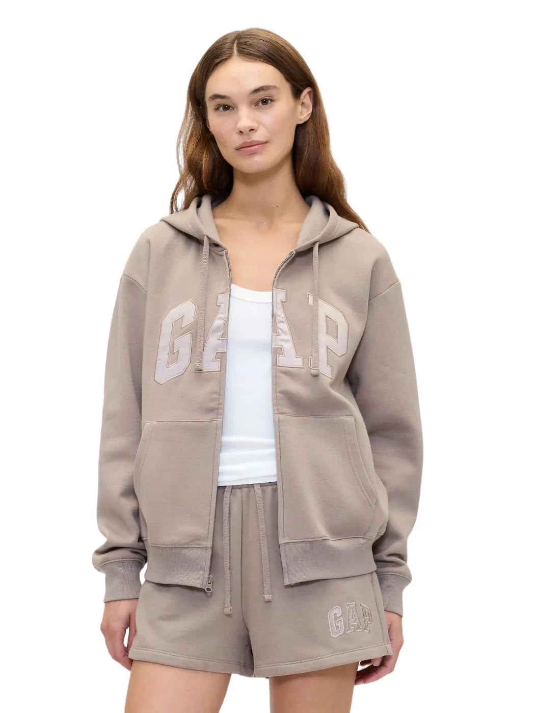 GAP Women's Logo Hoodie Hooded Full Zip Sweatshirt