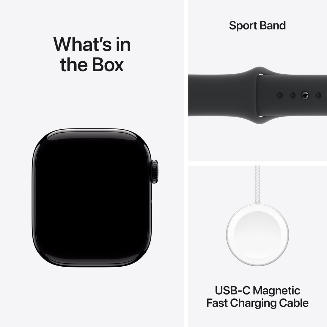 Apple Watch Series 10 [GPS 46mm case] Smartwatch with Jet Black Aluminum Case with Black Sport Band - M/L. Fitness Tracker, ECG App, Always-On Retina Display, Water Resistant