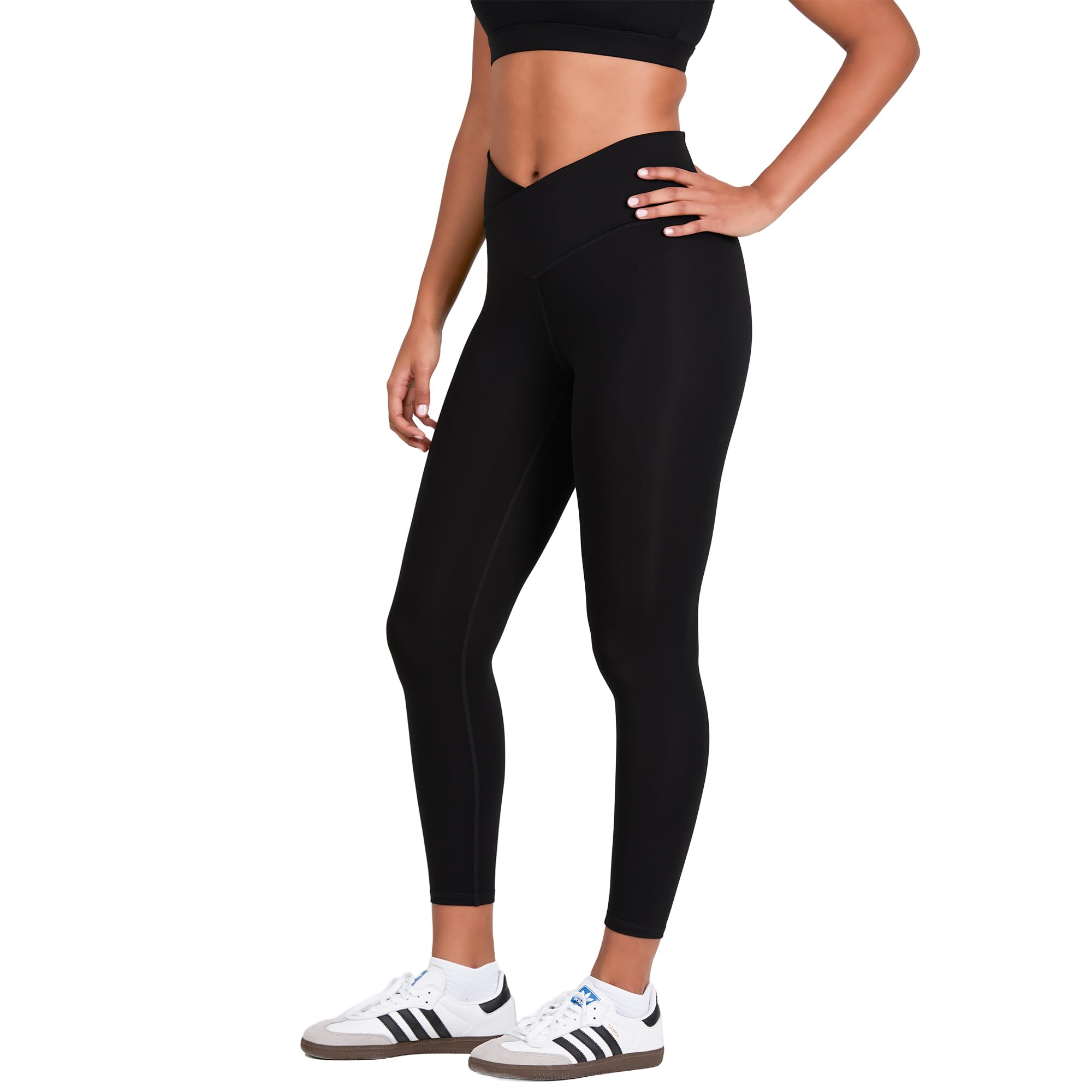 YITTY Active Women's Ultraluxe Crossover High-Waist Legging, Athleisure, 4-Way-Stretch