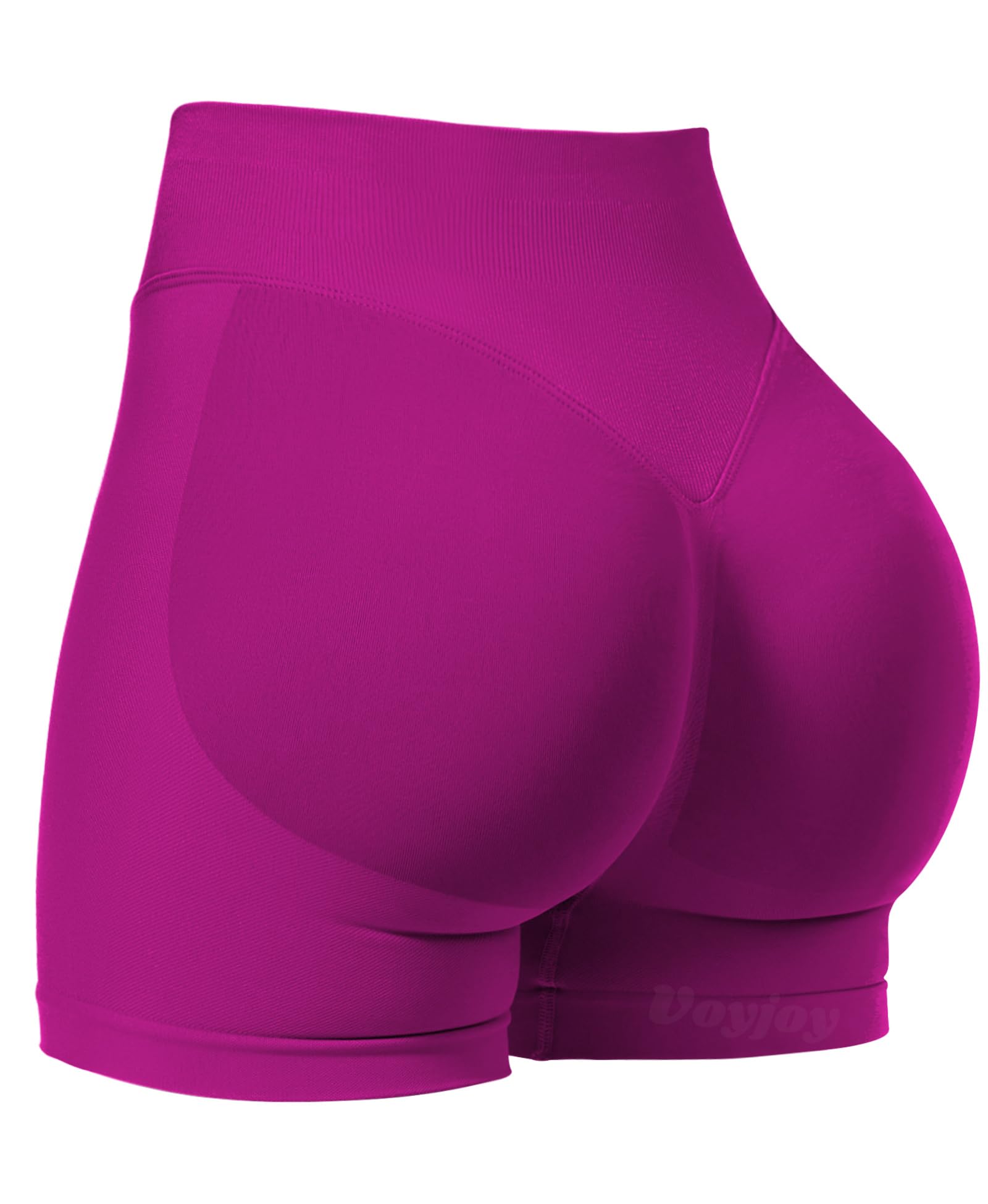 VOYJOY Women Workout Impact Shorts 2.5"/ 3.6"/ 4.5"/ 6" Scrunch Butt Booty | Tummy Control, High Waisted, Bike Short, Gentle Compression, for Women