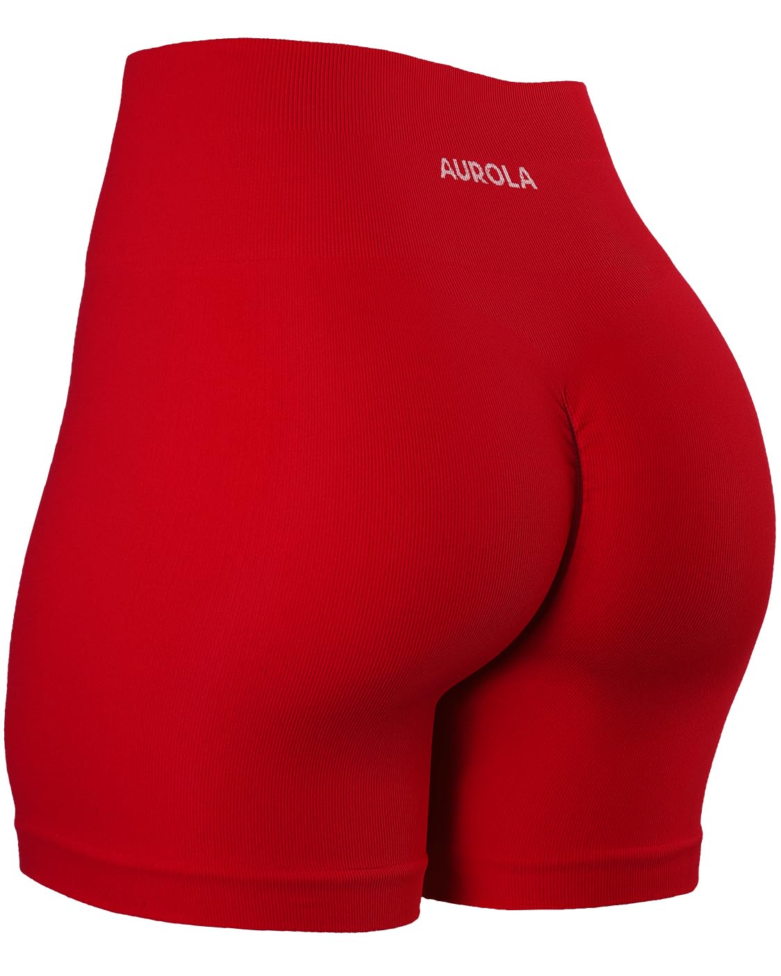 AUROLA Power Workout Shorts for Women Tummy Control Squat Proof Ribbed Thick Seamless Scrunch Active Short