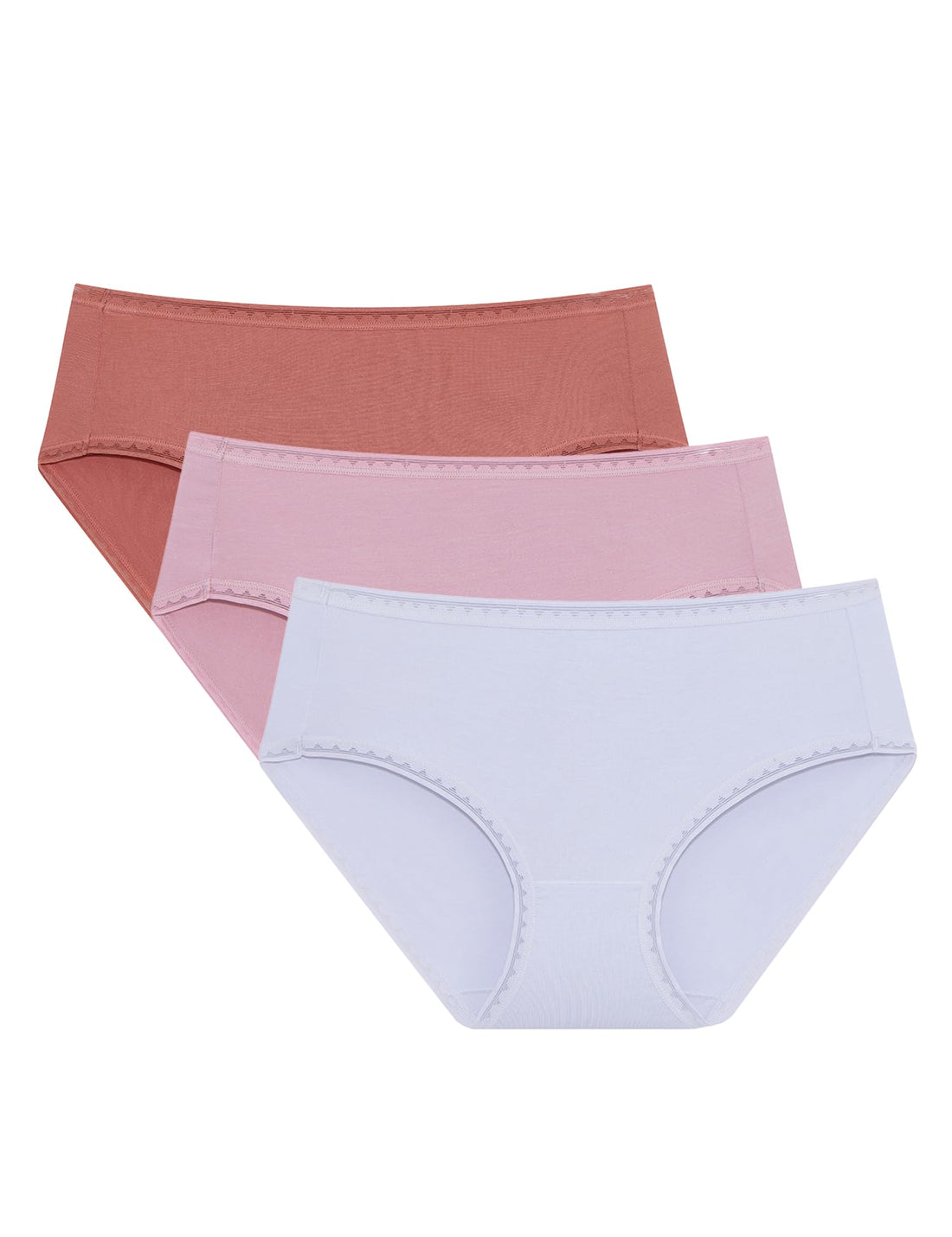 ANLIQI Women's Cotton Modal Ployamide Bikini Panties, Soft Moisture Wicking Hipster Briefs Undies for Ladies Multi-Pack