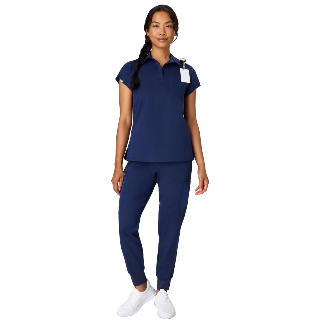 Hanes Women's Scrubs Top, Premium Polo V-Neck Moisture-Wicking Odor Control Women's Shirt