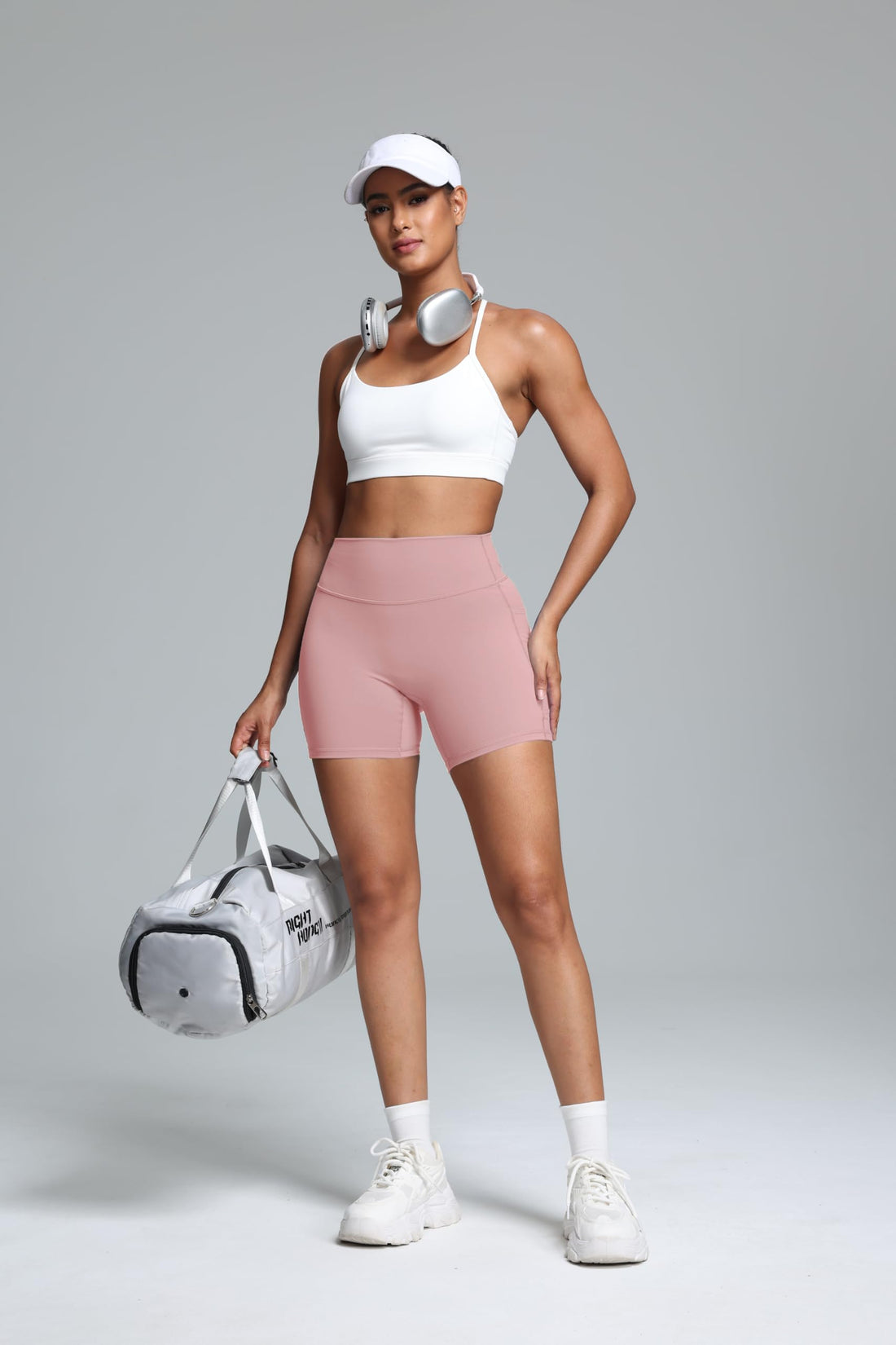 Olmlmt Biker Shorts Women 4.5" with Pockets High Waisted Spandex Yoga Workout Shorts