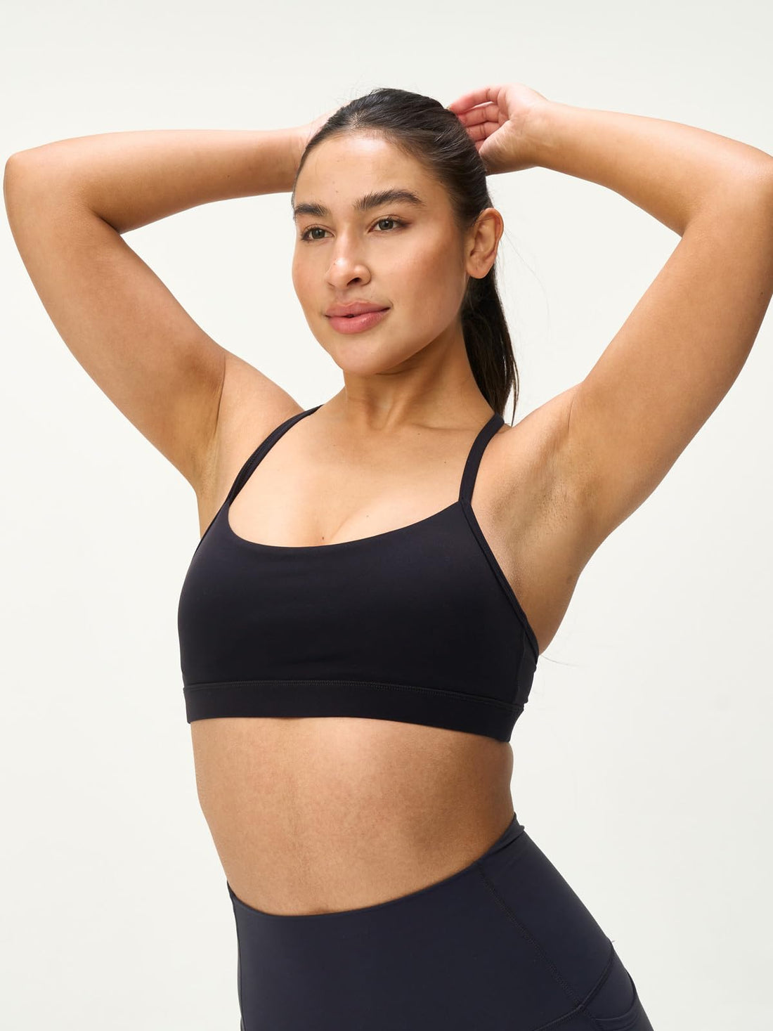 Womens Y Back Padded Sports Bra Strappy U Neck Butter Soft Low Impact Workout Bras Yoga Pilates Walking