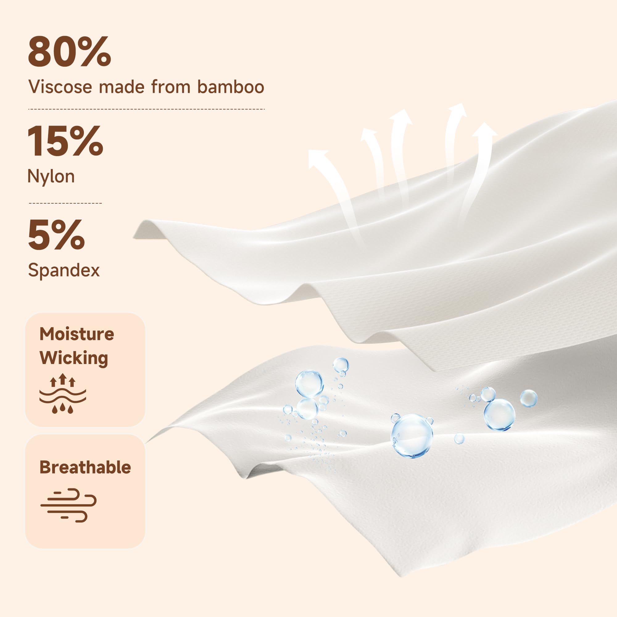 Women's Bamboo Seamless Bikini Panties Moisture-Wicking Stretchy Breathable Hipster Coverage Ladies Underwear 6-pack