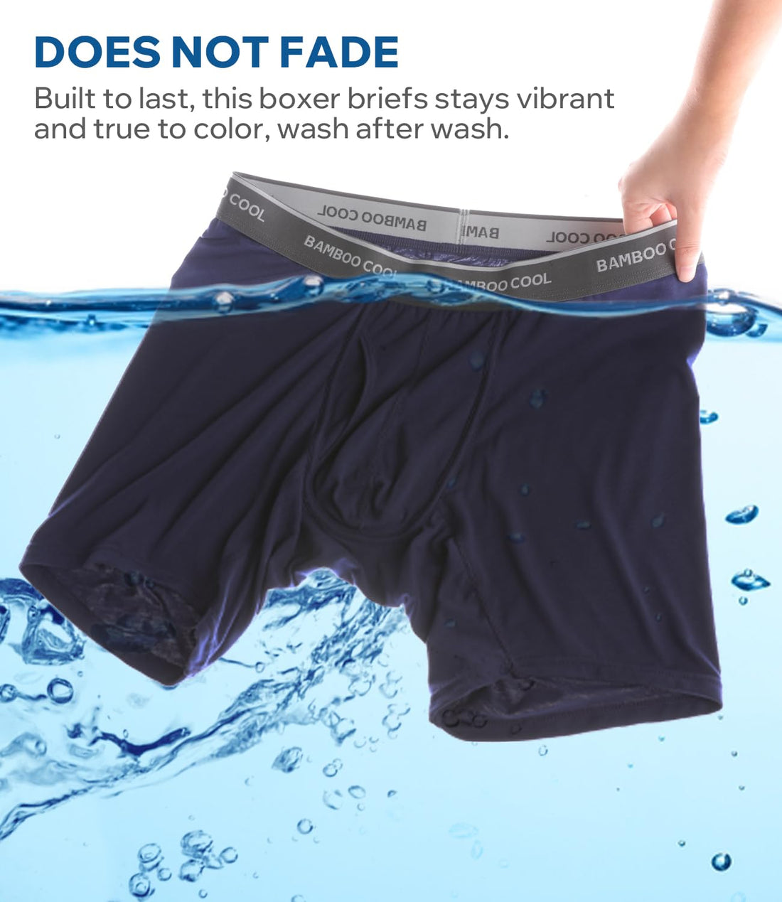 BAMBOO COOL Ultra Soft Mens Underwear Boxer Briefs 6-Pack | Bamboo Fabric‌,No Ride Up,More Breathable Than Cotton