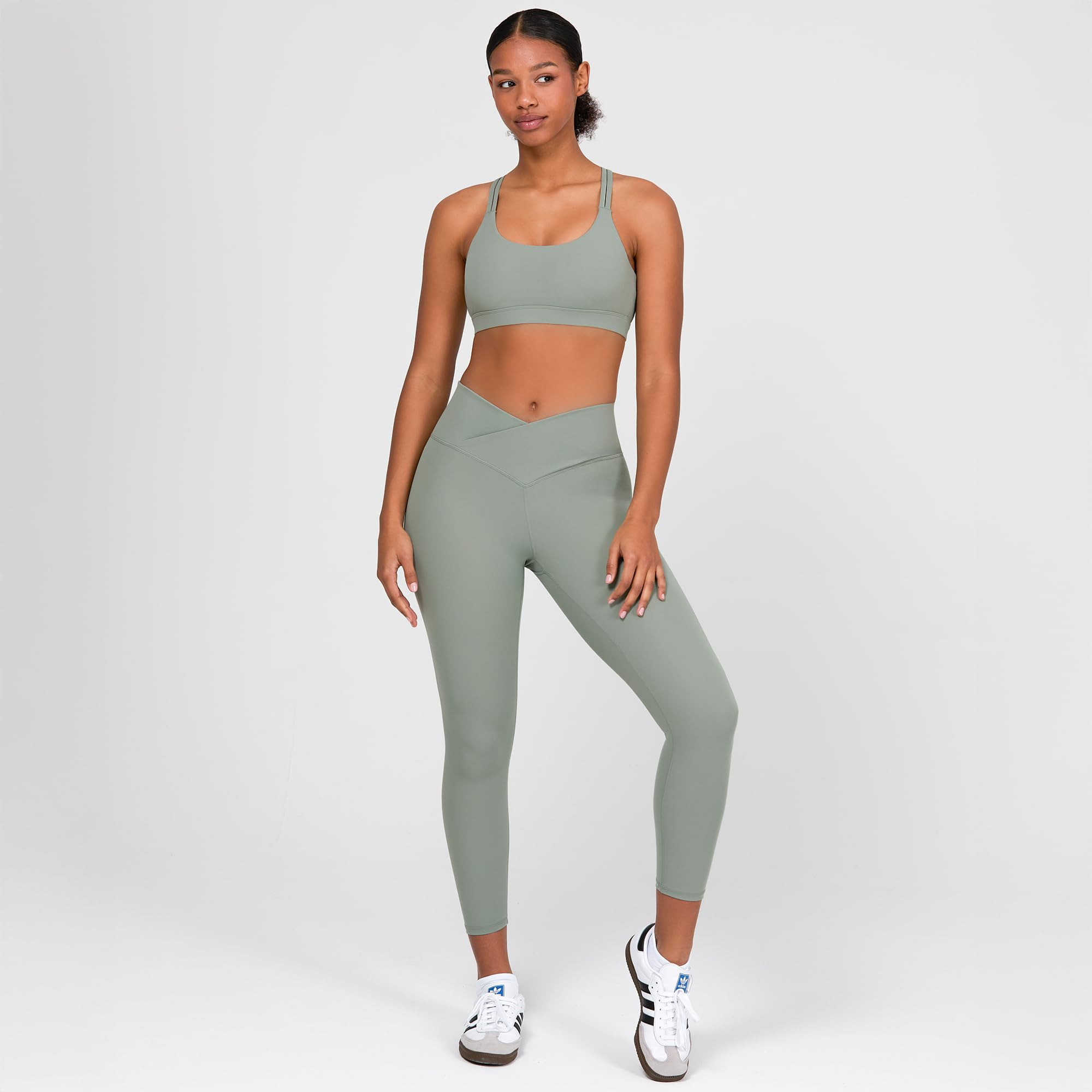 YITTY Active Women's Ultraluxe Crossover High-Waist Legging, Athleisure, 4-Way-Stretch