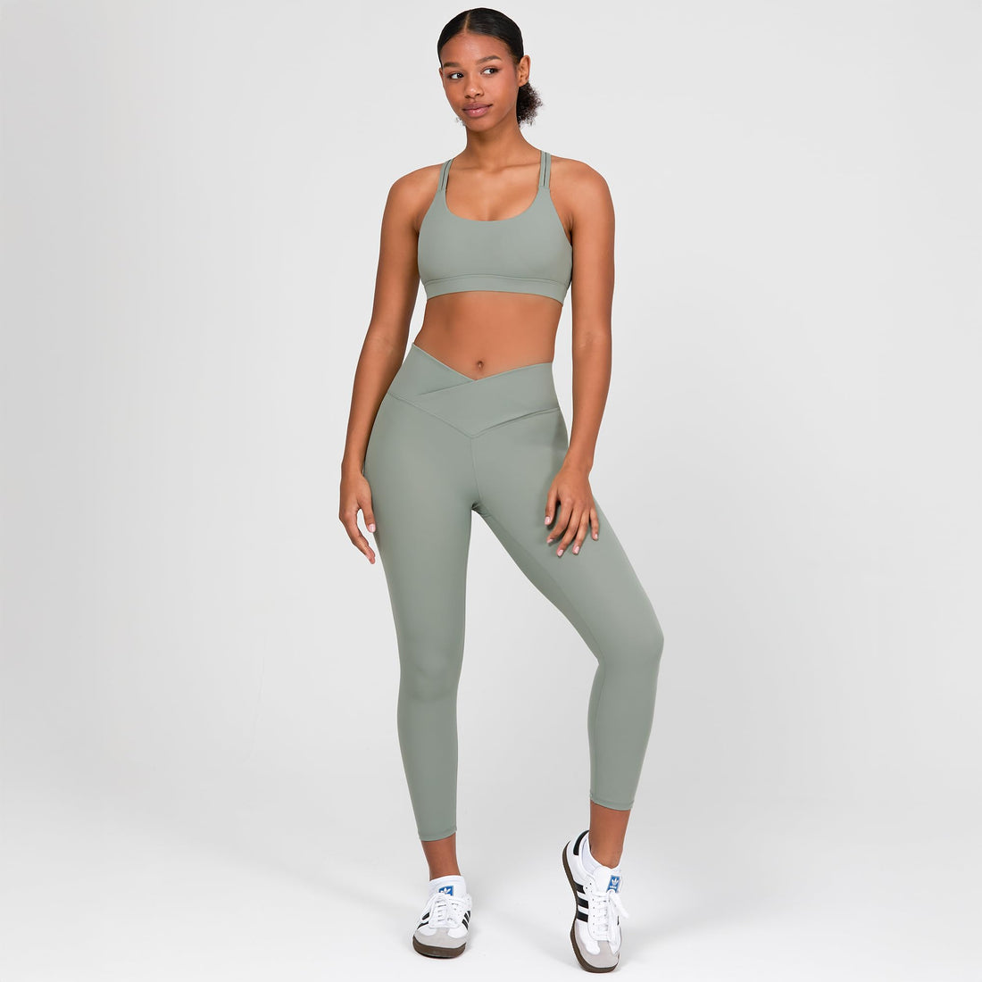 YITTY Active Women's Ultraluxe Crossover High-Waist Legging, Athleisure, 4-Way-Stretch