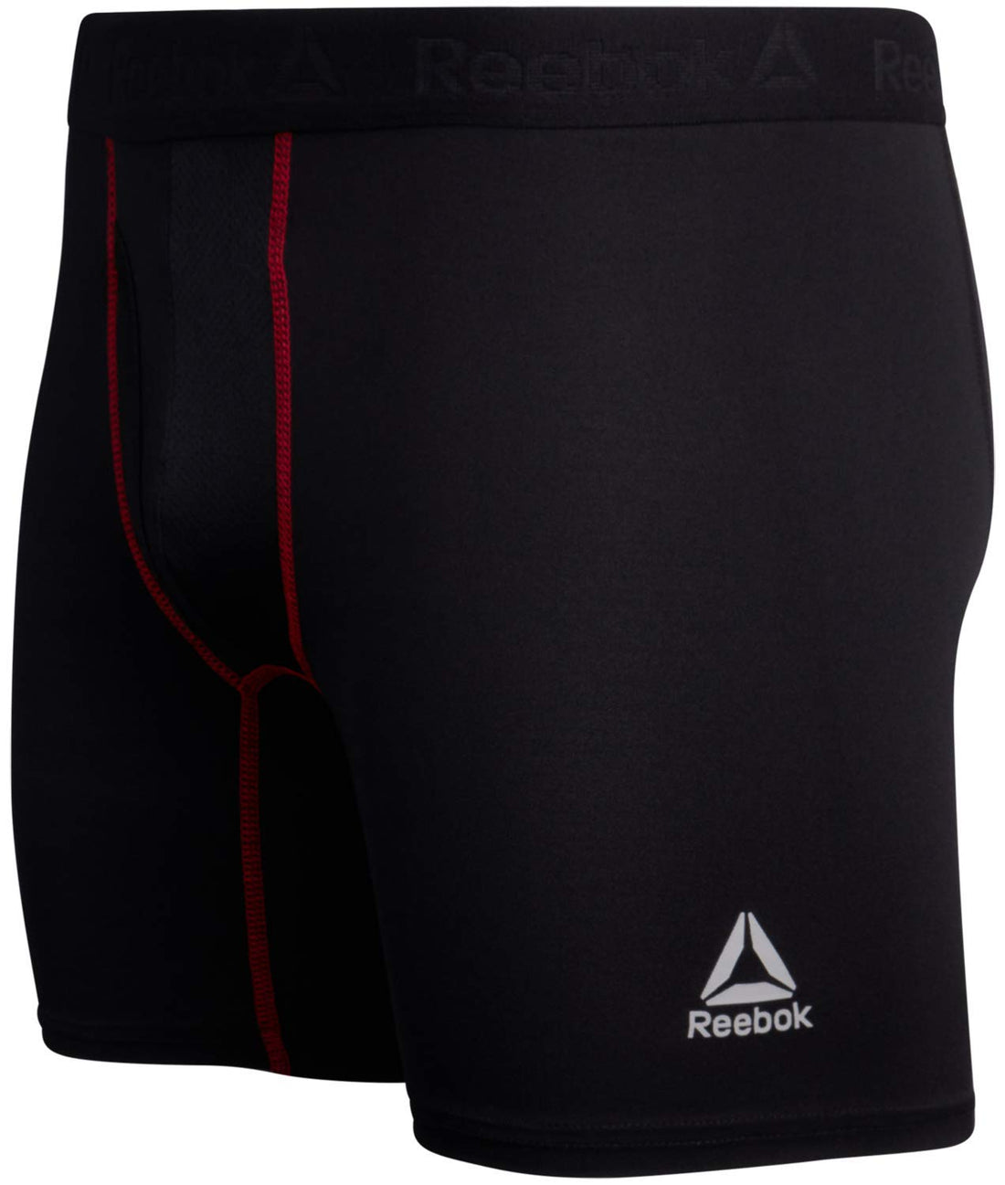 Reebok Mens Boxer Briefs - 4 Pack Underwear with Contour Pouch, 6'' Inseam | Athletic Stretch Performance Moisture-Wicking Fabric, No Fly Pouch, Tag-Free Waistband