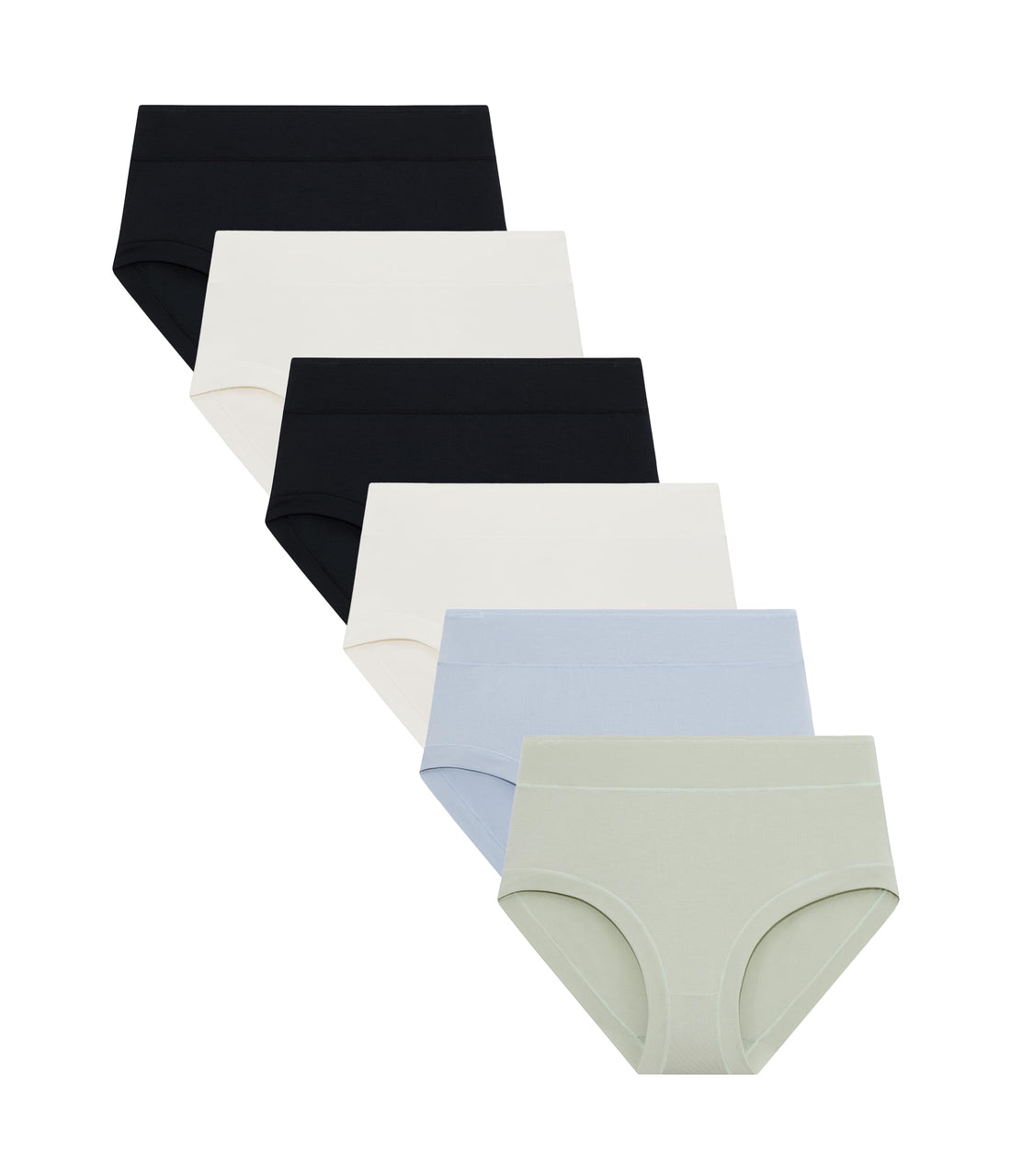ANLIQI Women's Cotton Modal Ployamide Bikini Panties, Soft Moisture Wicking Hipster Briefs Undies for Ladies Multi-Pack