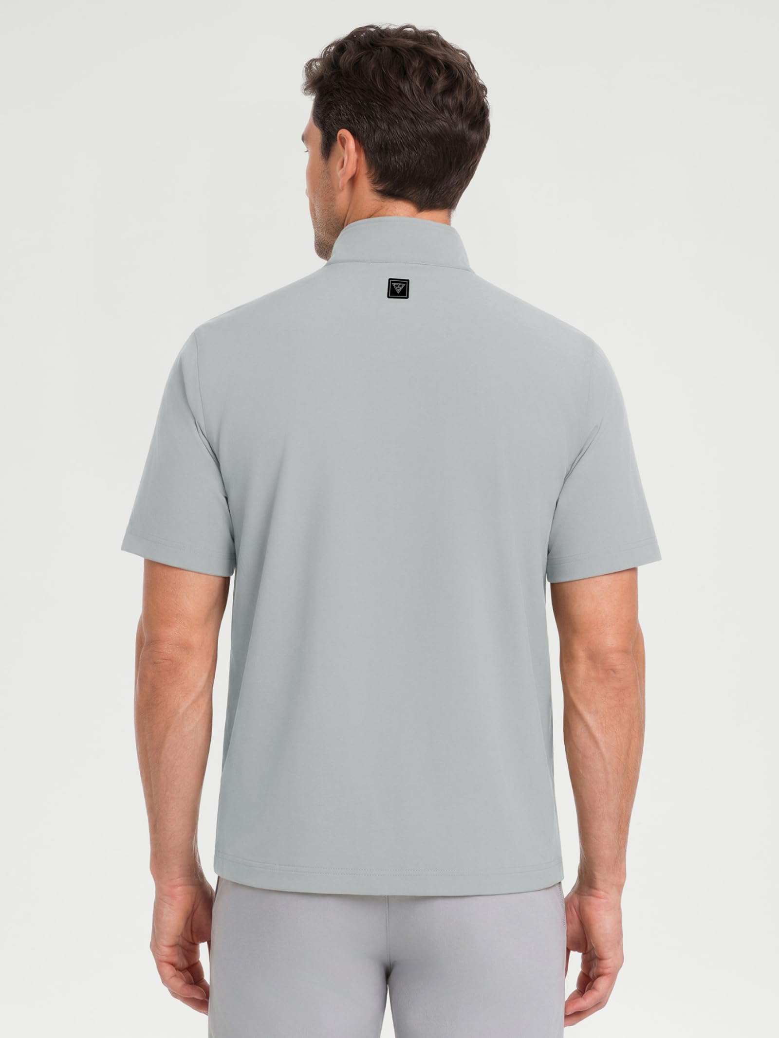 M MAELREG Short Sleeve Golf Jackets for Men with Full Zipper Lightweight UPF50+ Hiking Vests For Men with Button Pockets