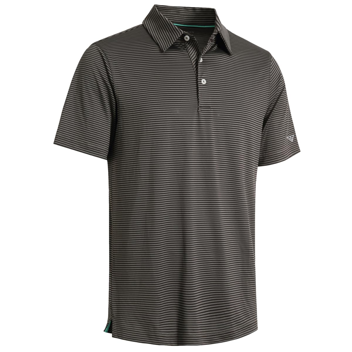 Men's Golf Polo Shirts Short Sleeve Striped Performance Moisture Wicking Dry Fit Golf Shirts for Men