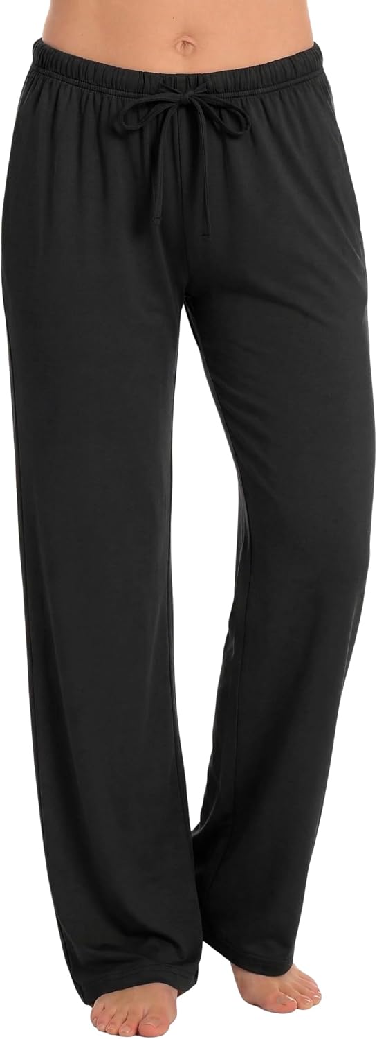 Just Love Women's Pajama Pants, Soft Stretch Jersey PJ Bottoms with Two Pockets, Elastic Waist and Drawstring