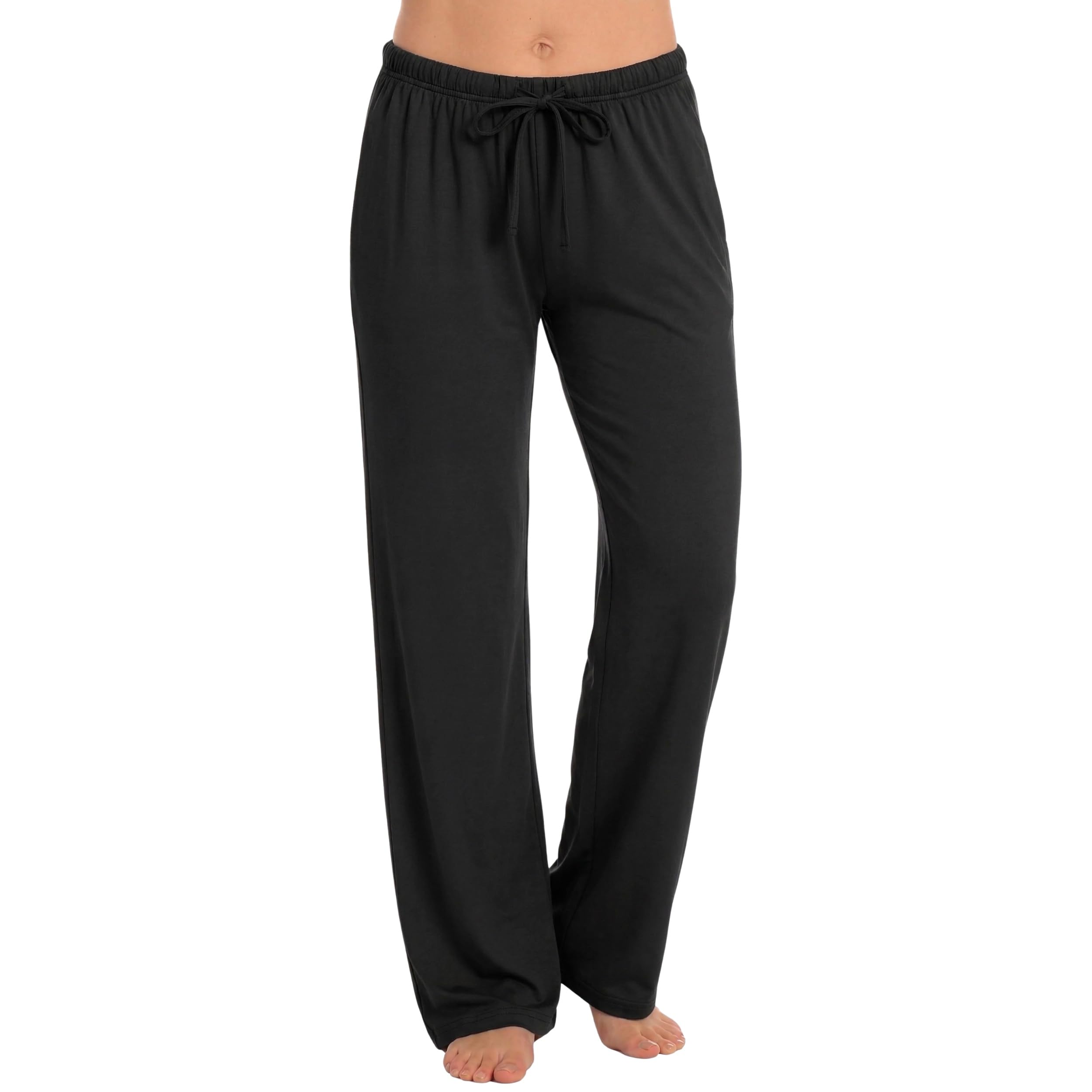 Just Love Women's Pajama Pants, Soft Stretch Jersey PJ Bottoms with Two Pockets, Elastic Waist and Drawstring