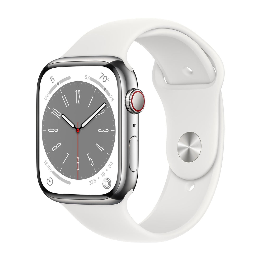 Apple Watch Series 8 [GPS, 45mm] - Midnight Aluminum Case with Midnight Sport Band, M/L (Renewed)