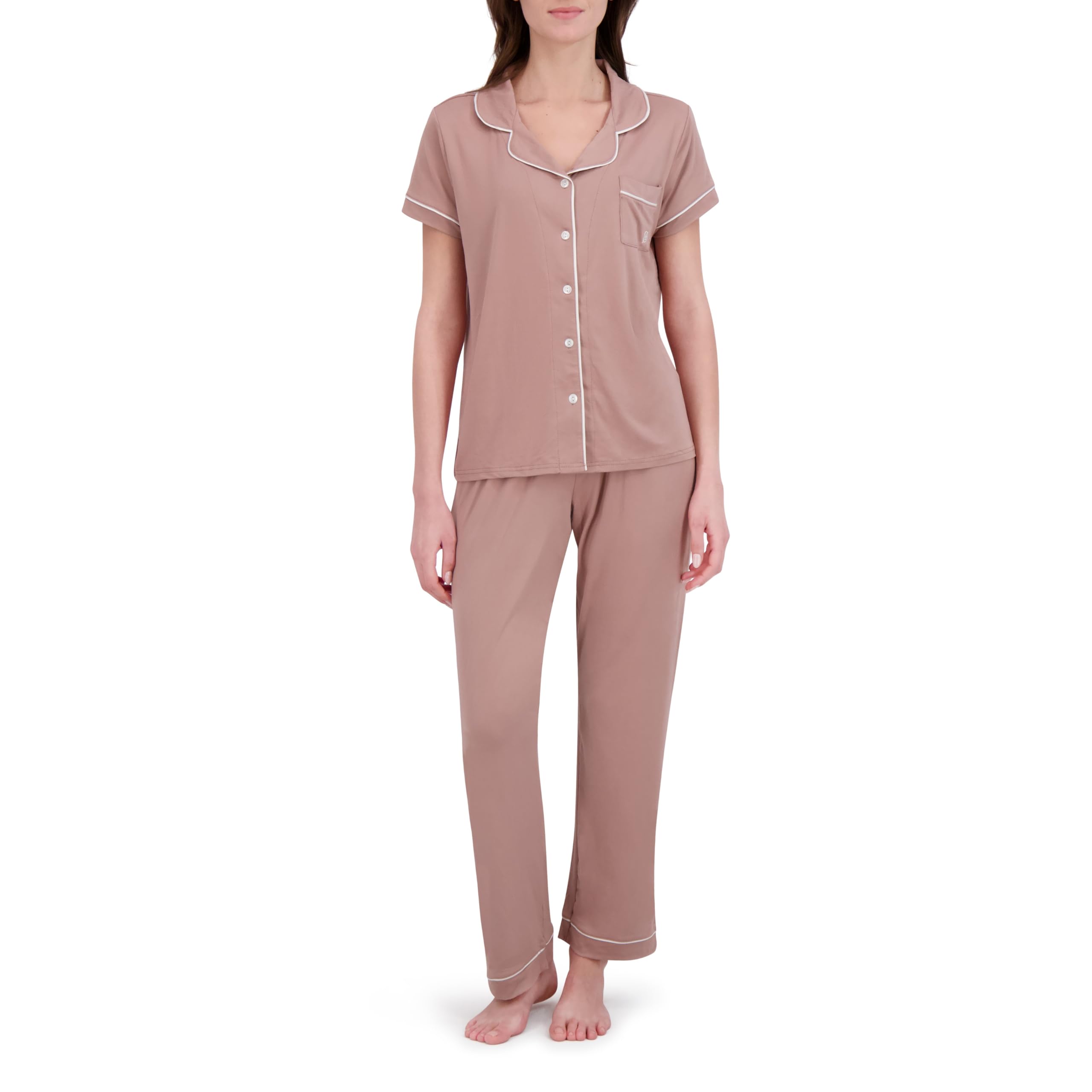 BORN Pajamas for Women Set Button Down