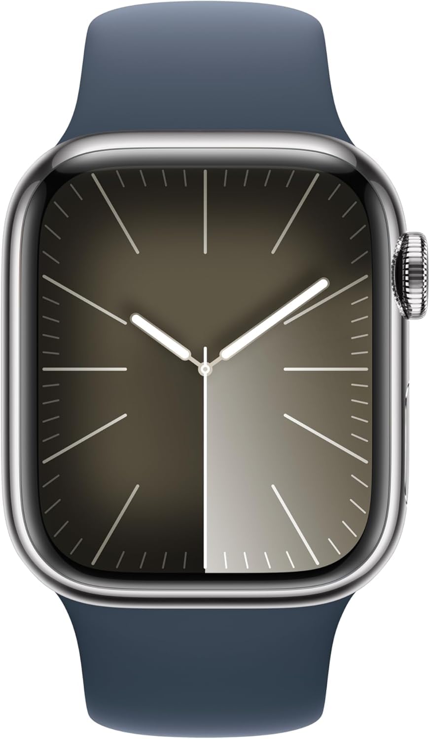 Apple Watch Series 9 [GPS + Cellular 45mm] Smartwatch with Silver Stainless Steel Case with Silver Milanese Loop. Fitness Tracker, Blood Oxygen & ECG Apps, Always-On Retina Display