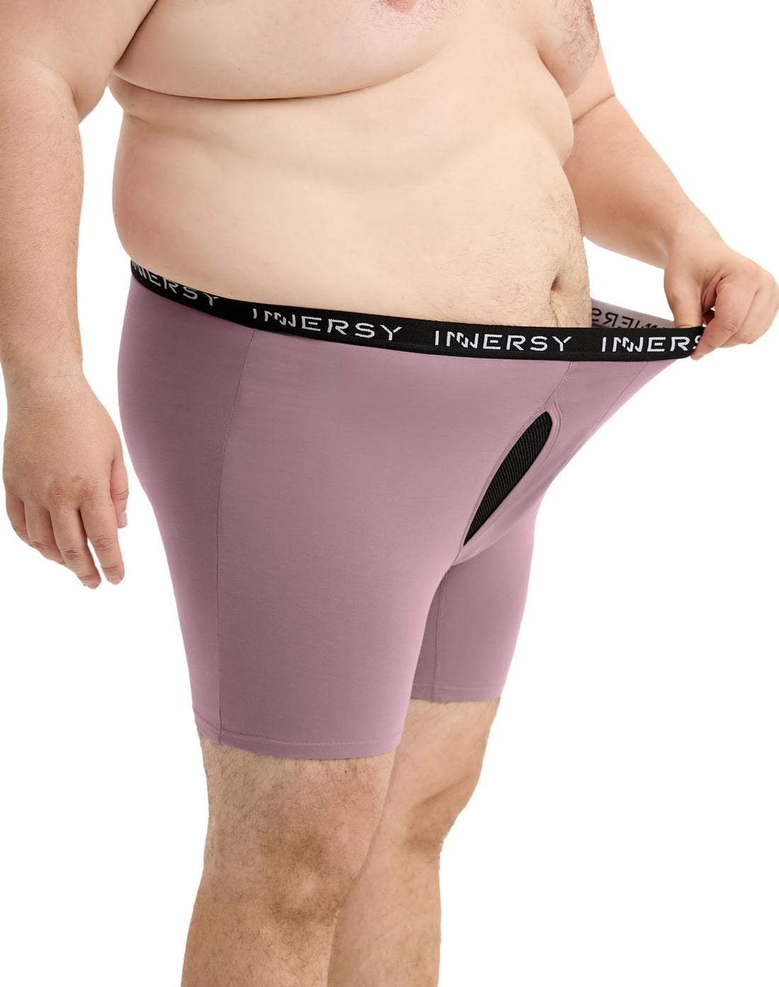 INNERSY Men's Big and Tall Boxer Briefs Cotton Moisture Wicking Underwear 4-Pack