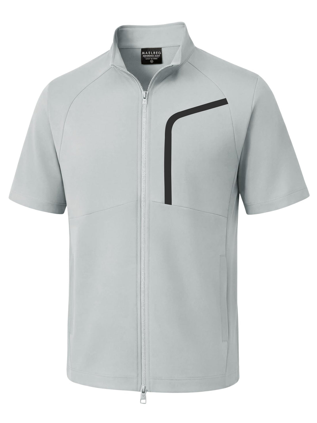 M MAELREG Short Sleeve Golf Jackets for Men with Full Zipper Lightweight UPF50+ Hiking Vests For Men with Button Pockets