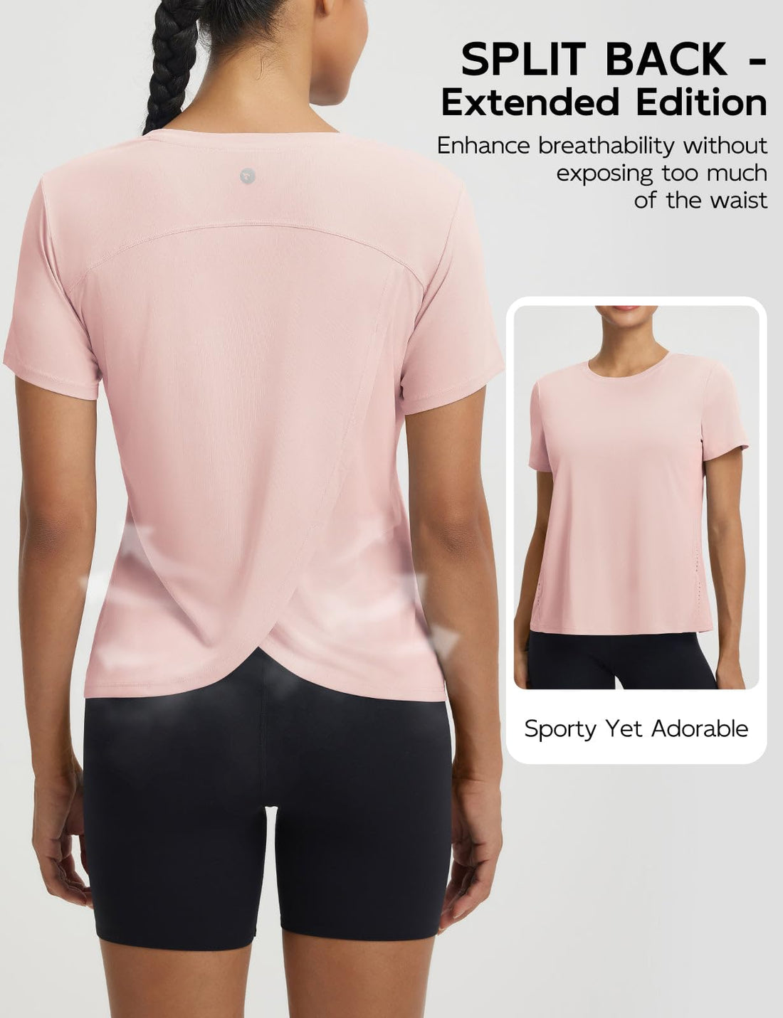 baleaf Women's Athletic Tops Short Sleeve Workout Shirts | Quick Dry, Moisture-wicking, Breathable, Lightweight, Stretchy, Sun Protection, Crew Neck, for Running, Gym, Tennis, Yoga