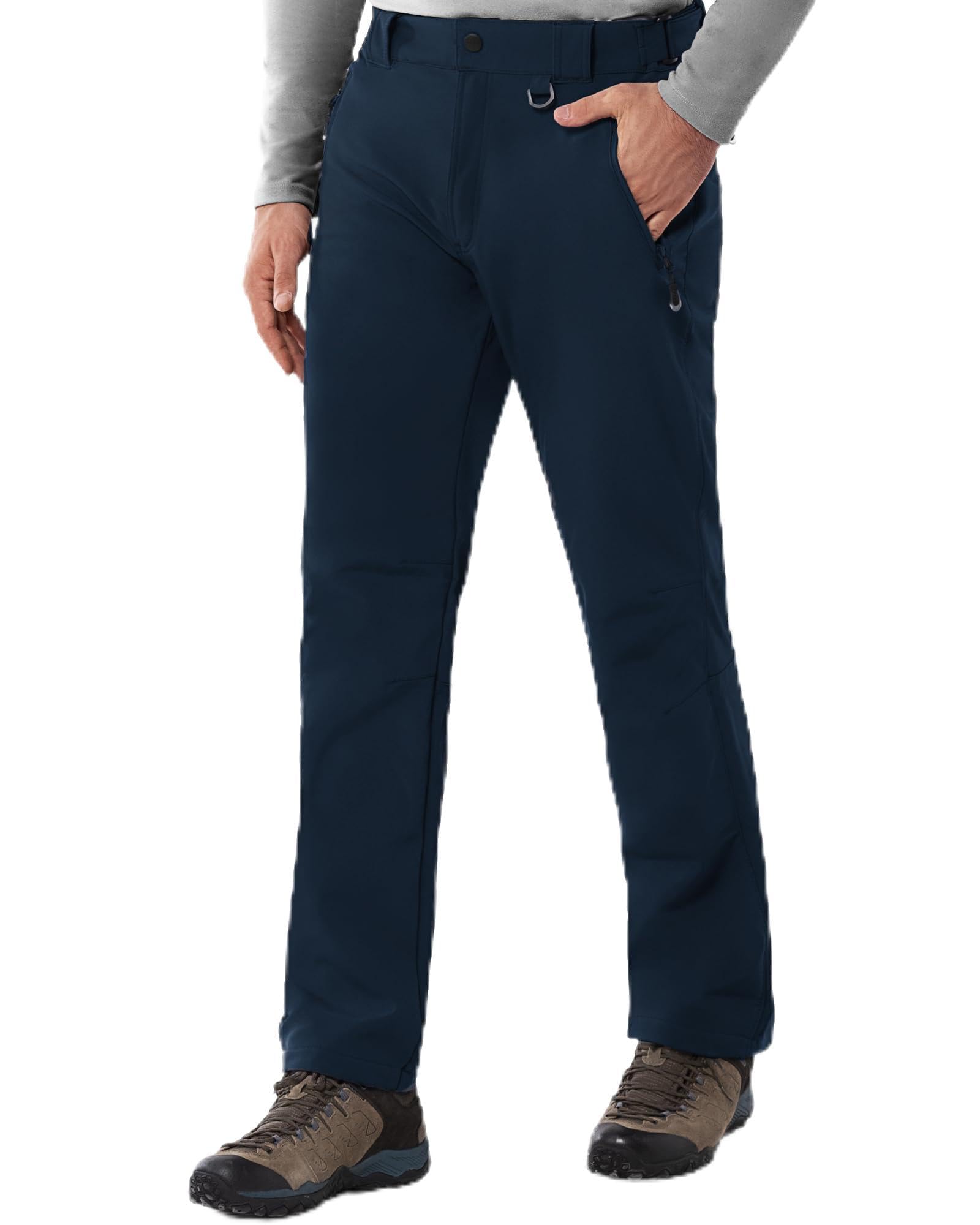33,000ft Men's Winter Snow Ski Fleece Lined Pants Warm Waterproof Softshell Insulated for Snowboard Outdoor Work Hiking